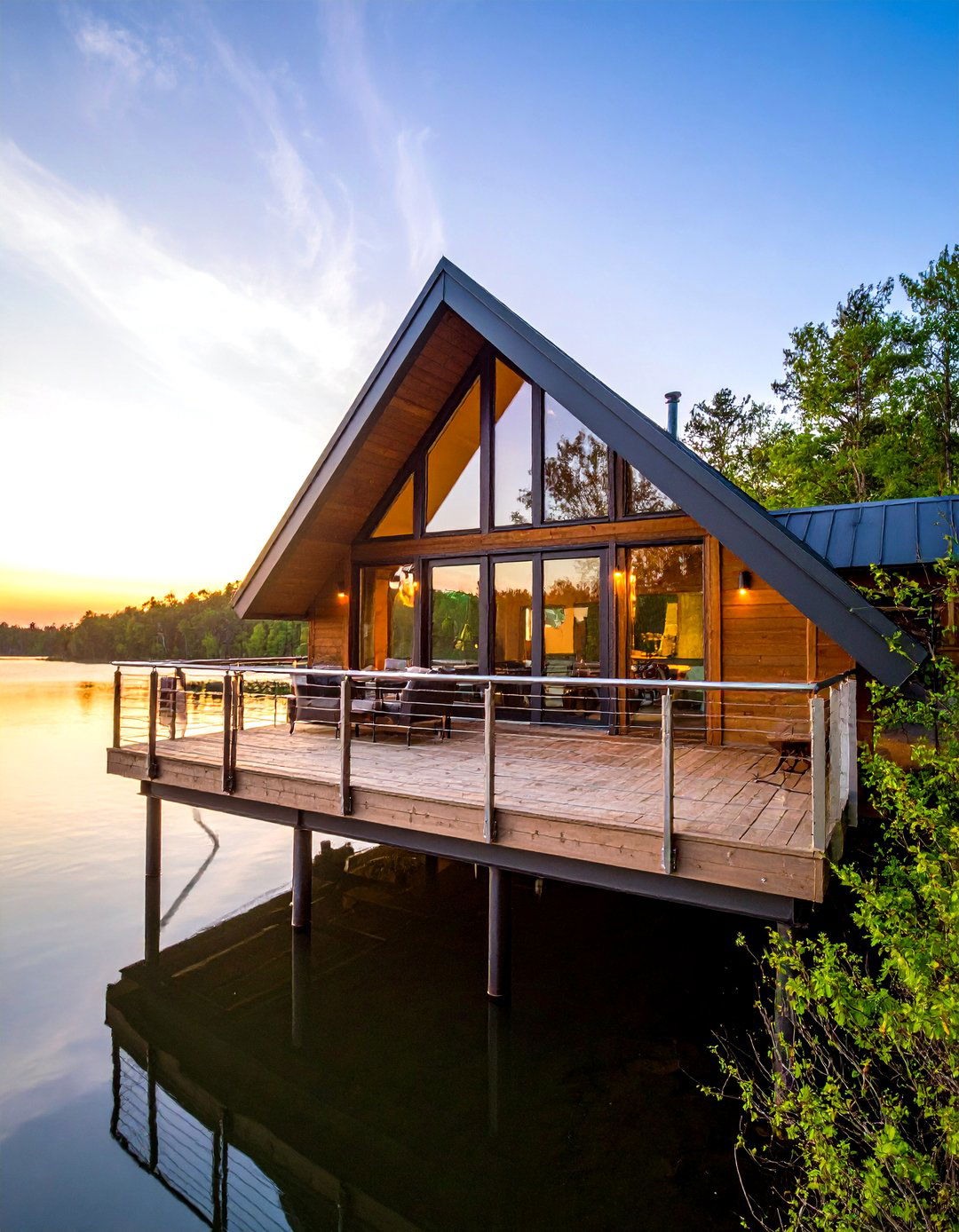 Lakeside Wraparound Balcony A Frame - 25 a frame house with balcony