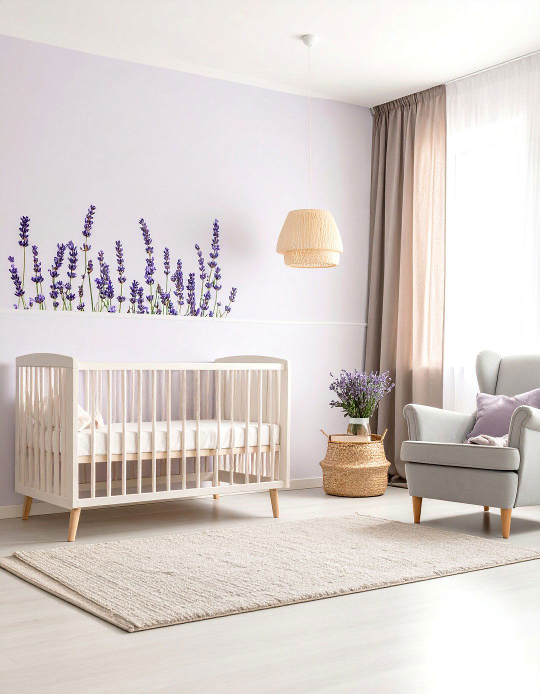 Lavender Fields Nursery Calm - 25 floral nursery ideas