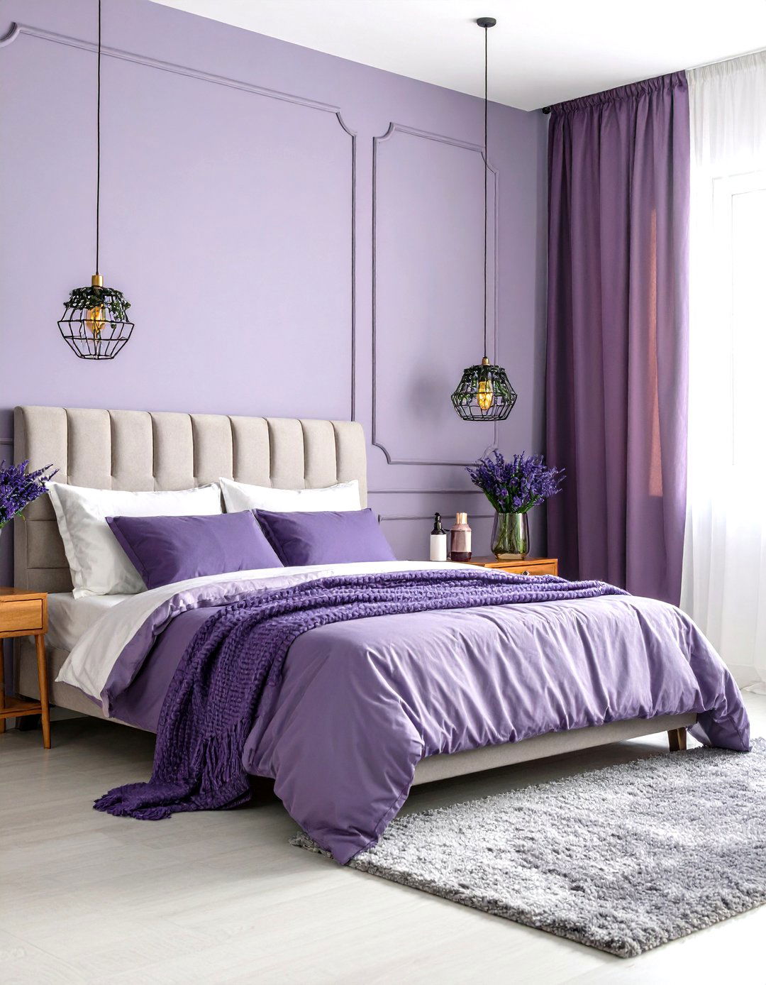 Lavender Layer Upon Layer Tranquility - 25 pastel bedroom ideas
