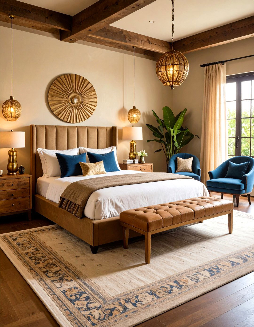 Lavish Meets Rustic Fusion in an Art Deco Bedroom - 25 art deco bedroom ideas