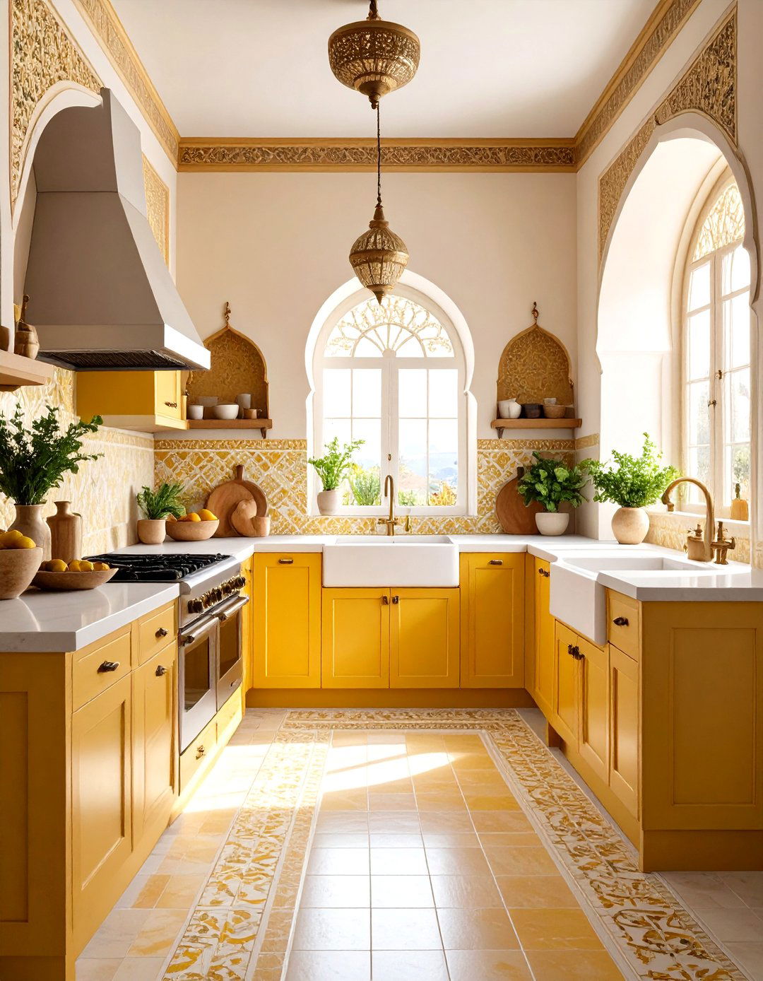 Lay a Zellige Backsplash in Faded Yellow - 25 pale yellow kitchen ideas