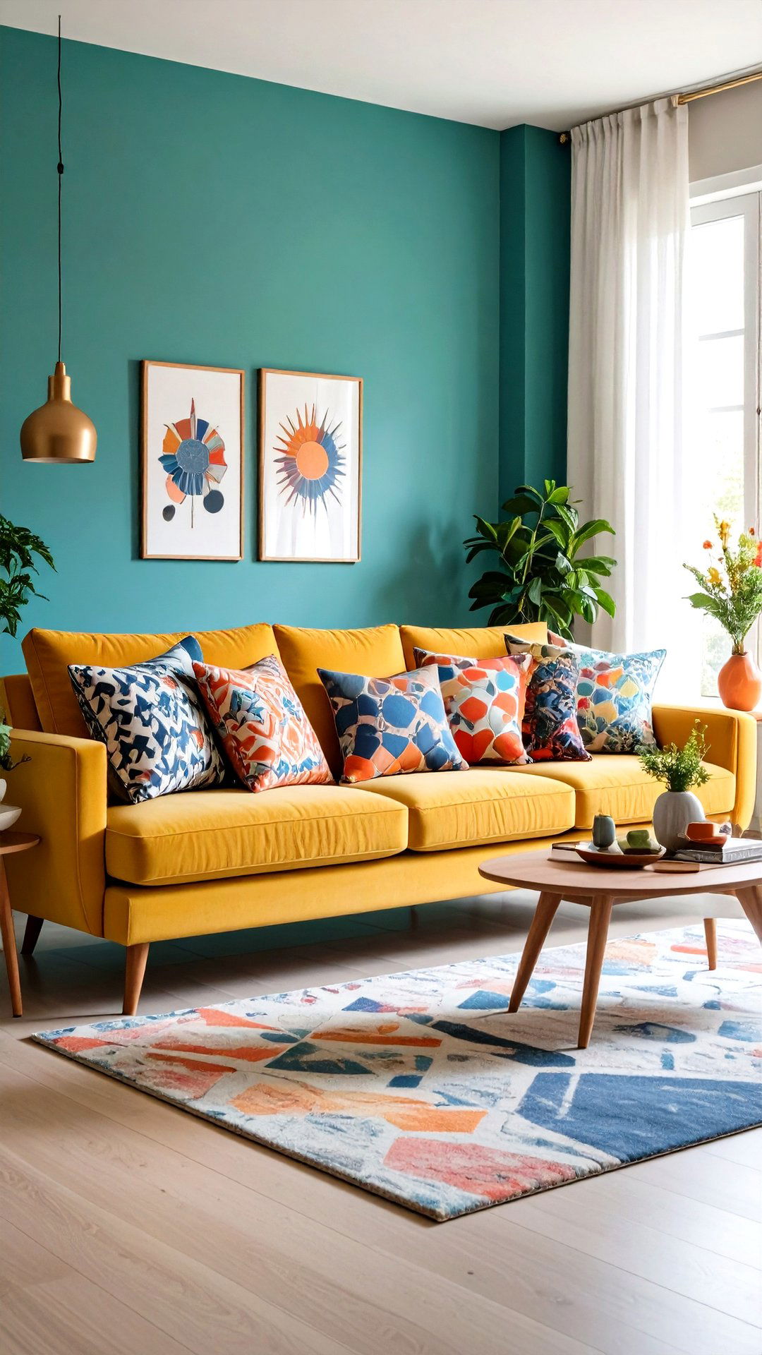 Layer Atomic Patterned Cushions for Instant Energy - 25 1950s living room ideas