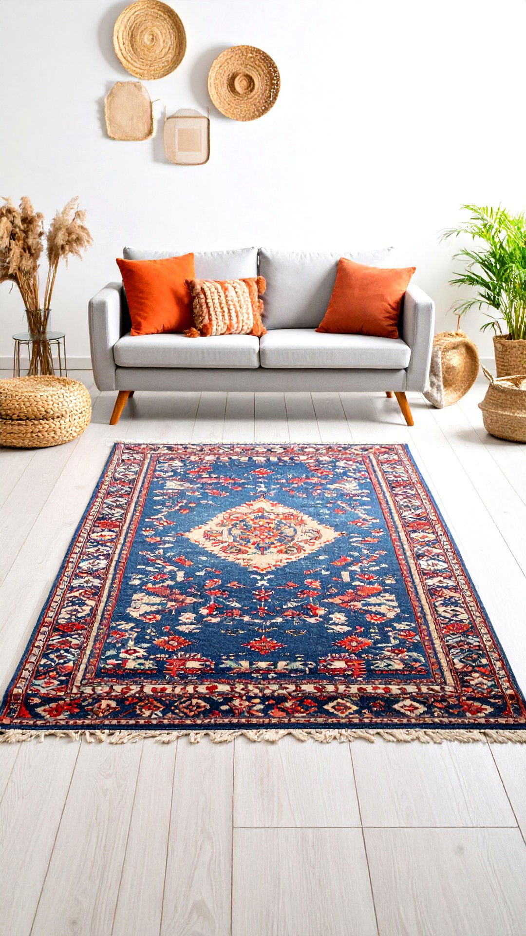 Layer Kilim Rugs to Ground the Boho Living Room - 25 colorful boho living room ideas
