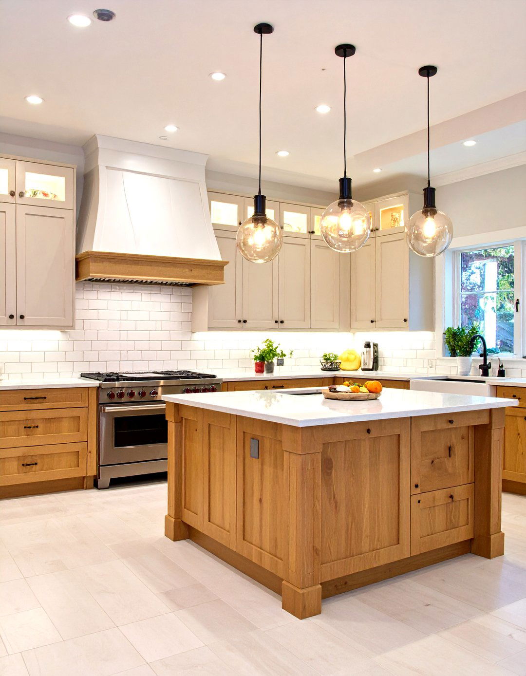 Layer Lighting for Instant Warmth in the Kitchen - 25 cozy kitchen ideas