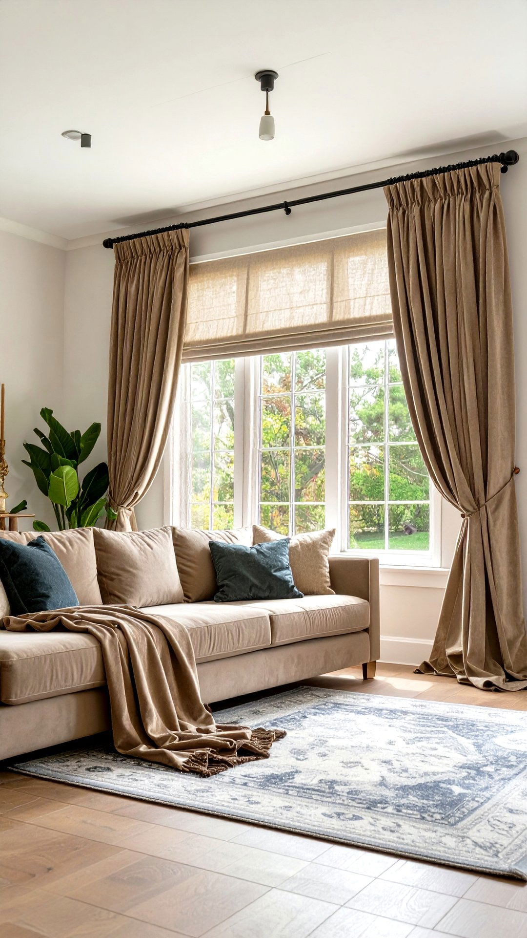 Layer Window Drapes Heavily on One Side for Cozy Asymmetrical Balance - 25 asymmetrical balance interior design ideas