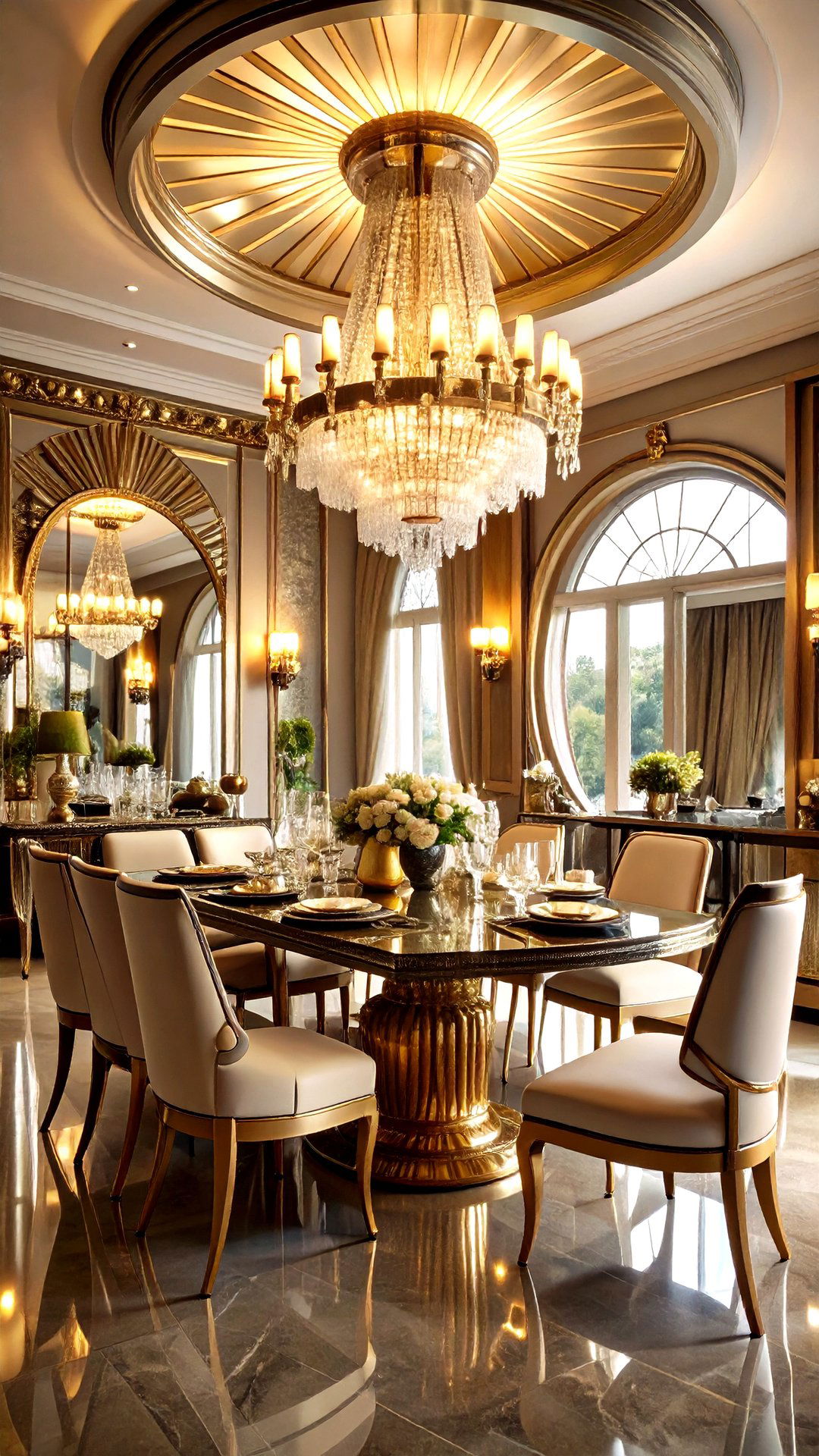 Layered Mirrors Expand an Art Deco Dining Room - 25 art deco dining room ideas