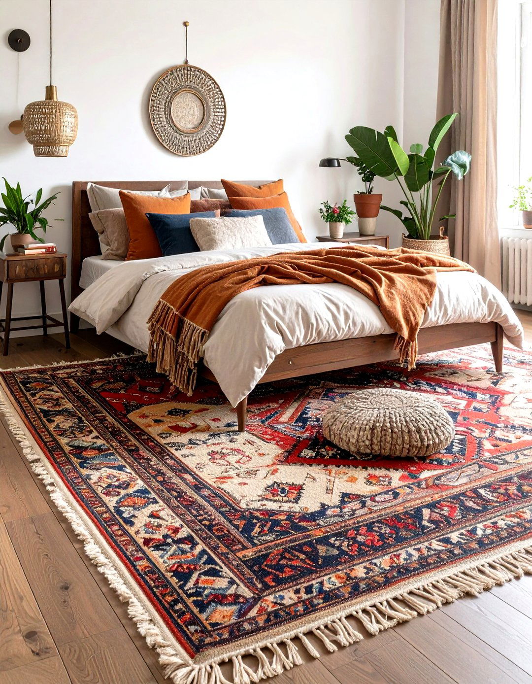 Layered Rugs for Depth - 25 parisian themed bedroom ideas