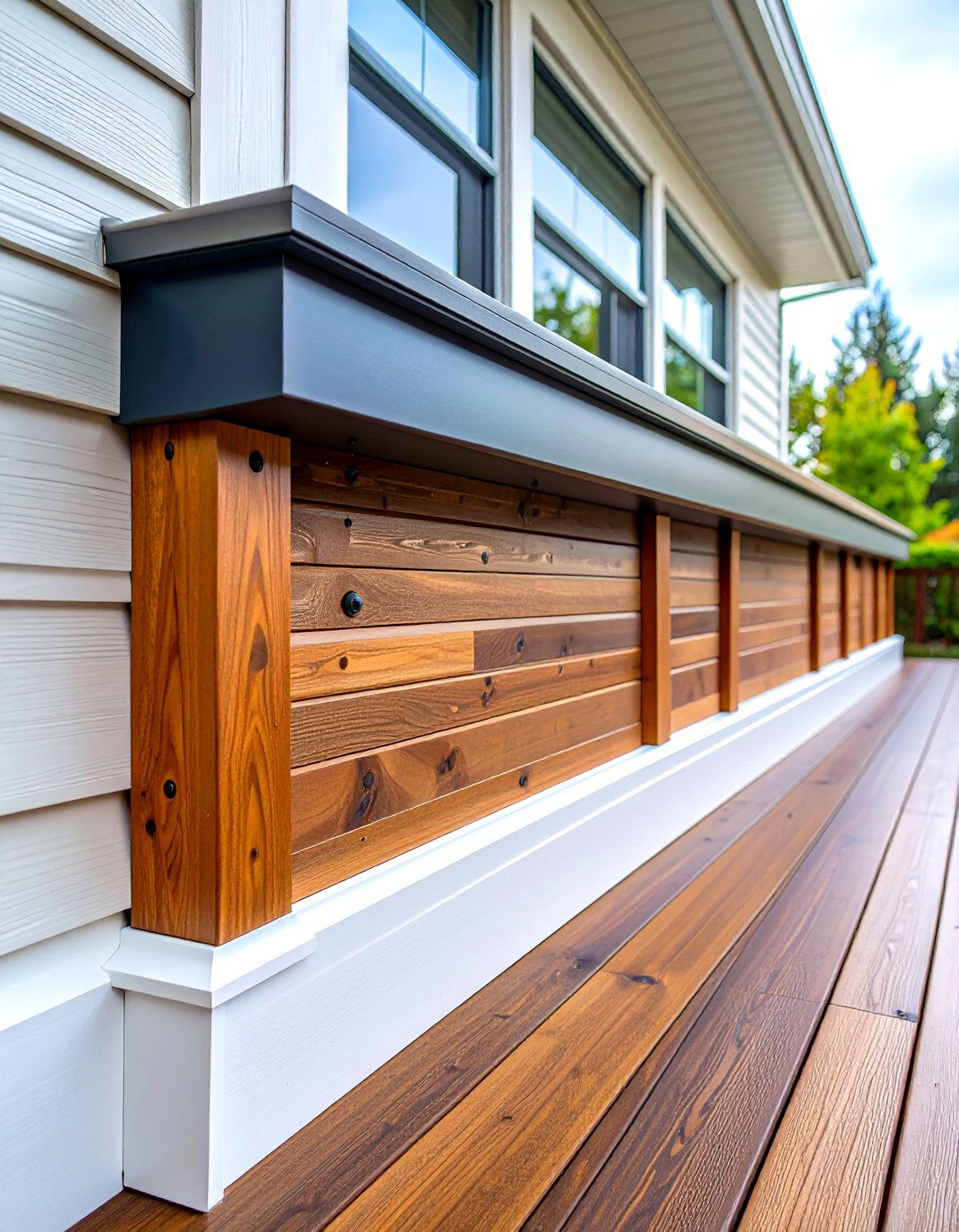 Layered Shadow Line Deck Fascia - 25 deck fascia ideas