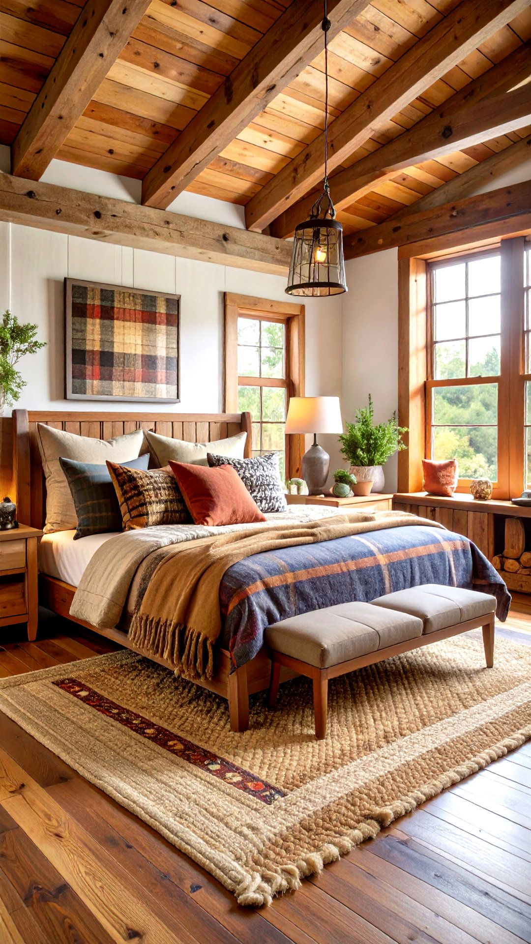 Layered Textiles Bring Cabin Comfort - 25 cabin decor ideas