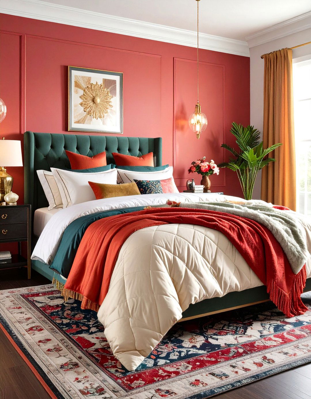 Layered Textiles and Plush Throws Enhancing Art Deco Bedroom Comfort - 25 art deco bedroom ideas
