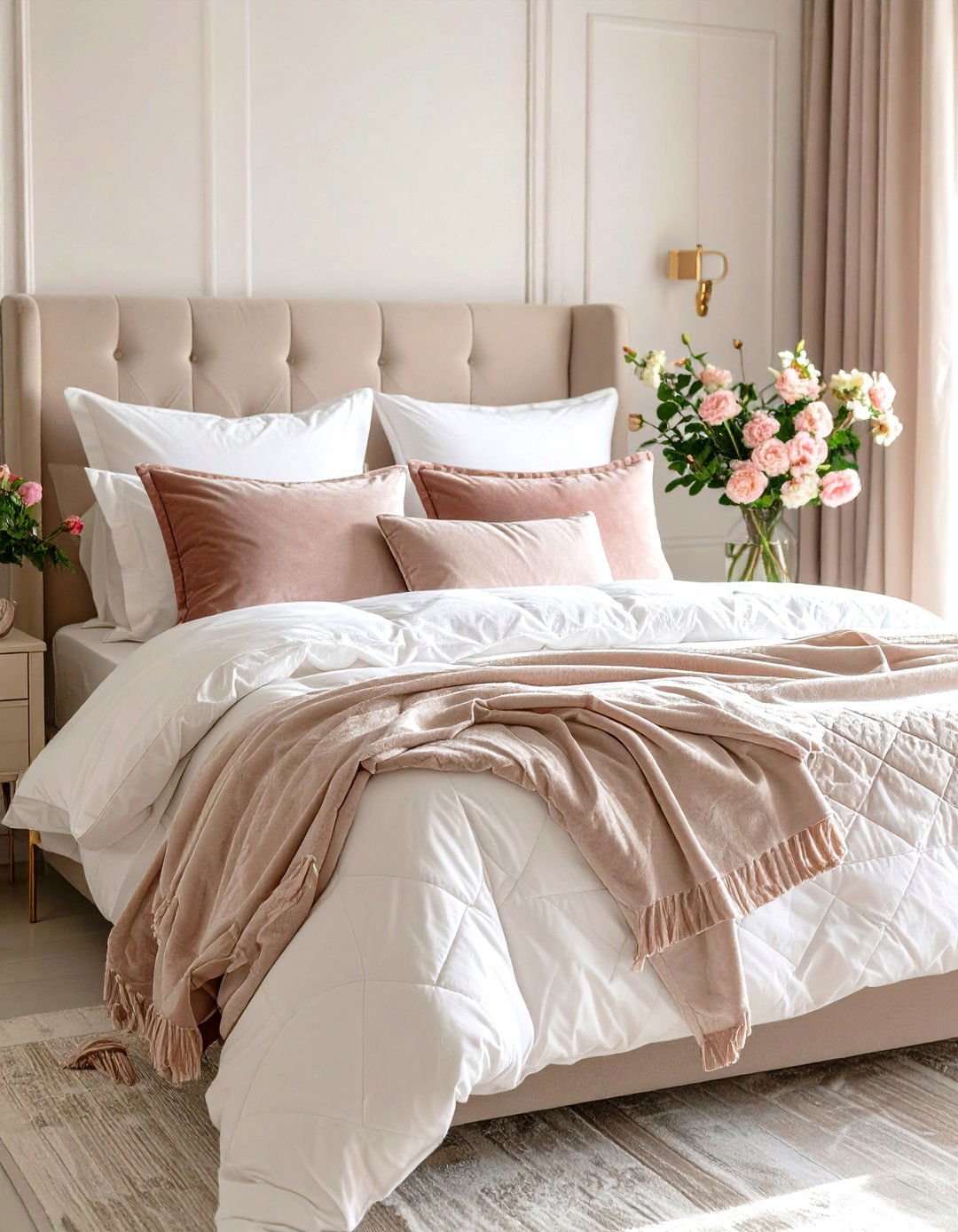 Layers of Luxe Linens - 25 parisian themed bedroom ideas