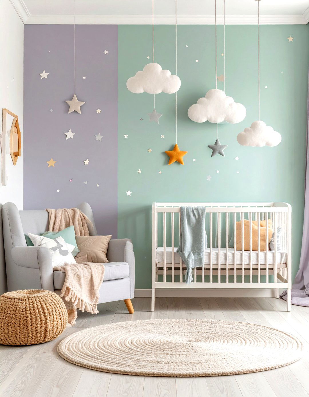 Lilac and Mint Twilight Nursery Color - 25 nursery color ideas
