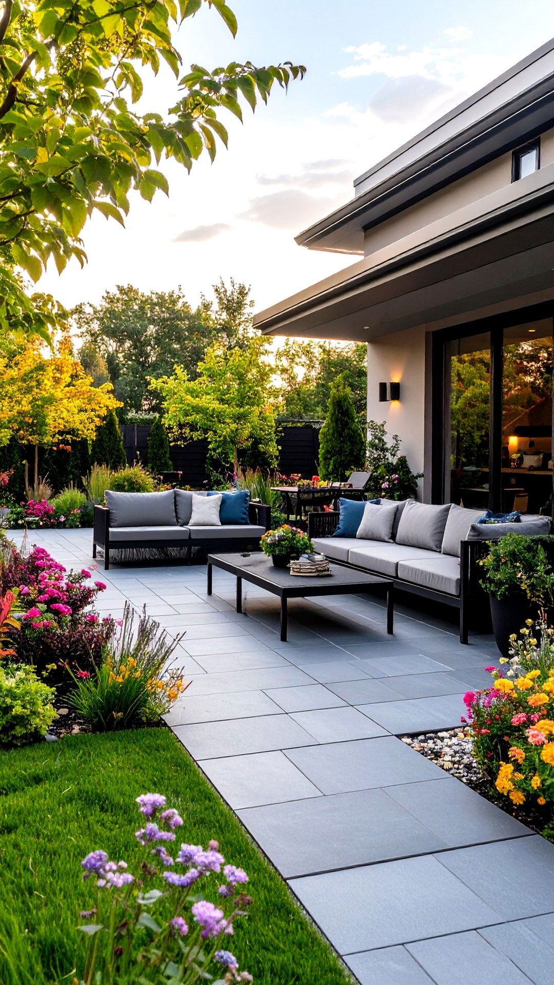 Linear Running Bond Patio for Modern Minimalists - 25 brick patio ideas