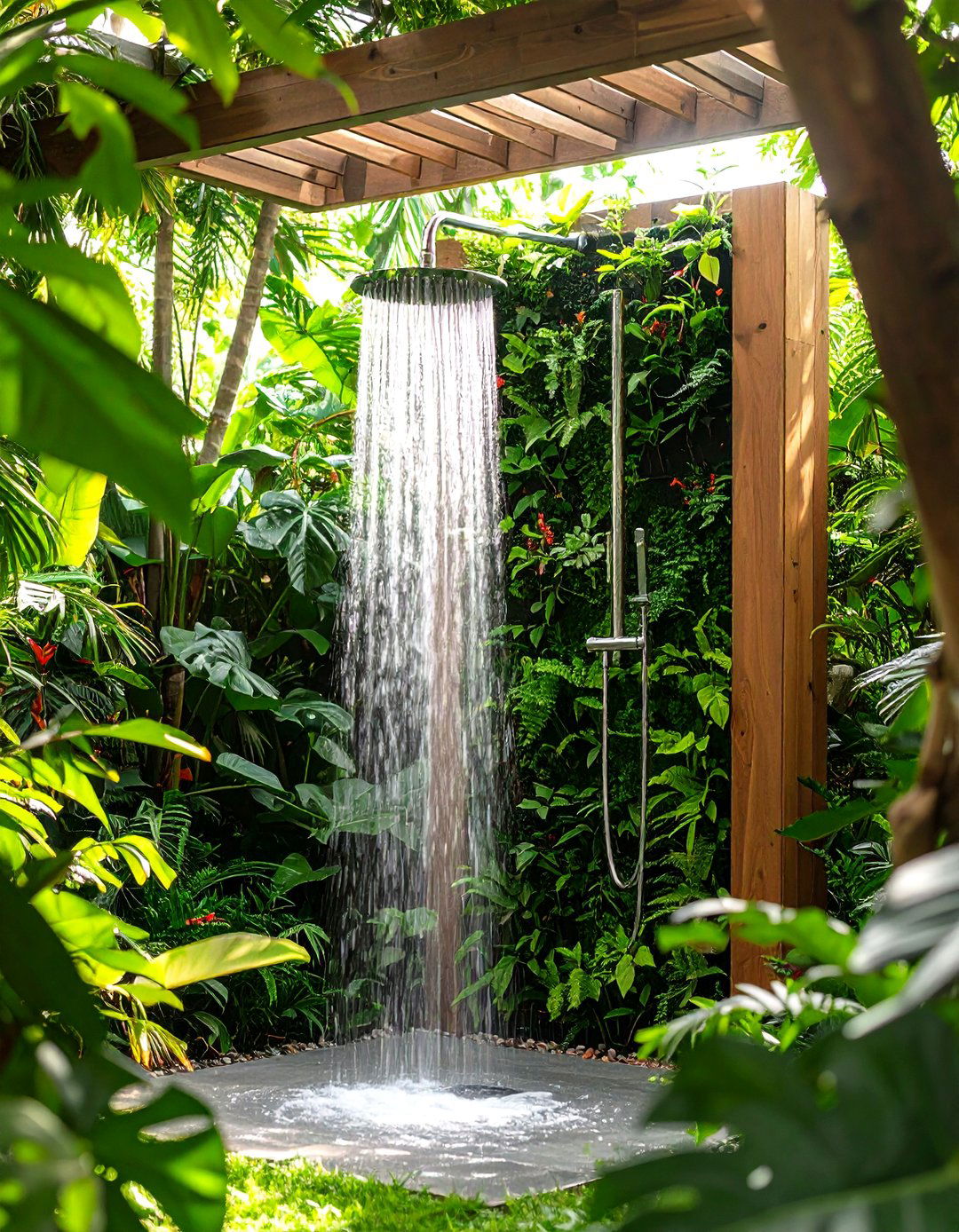 Living Green Wall Outdoor Shower - 25 outdoor shower ideas