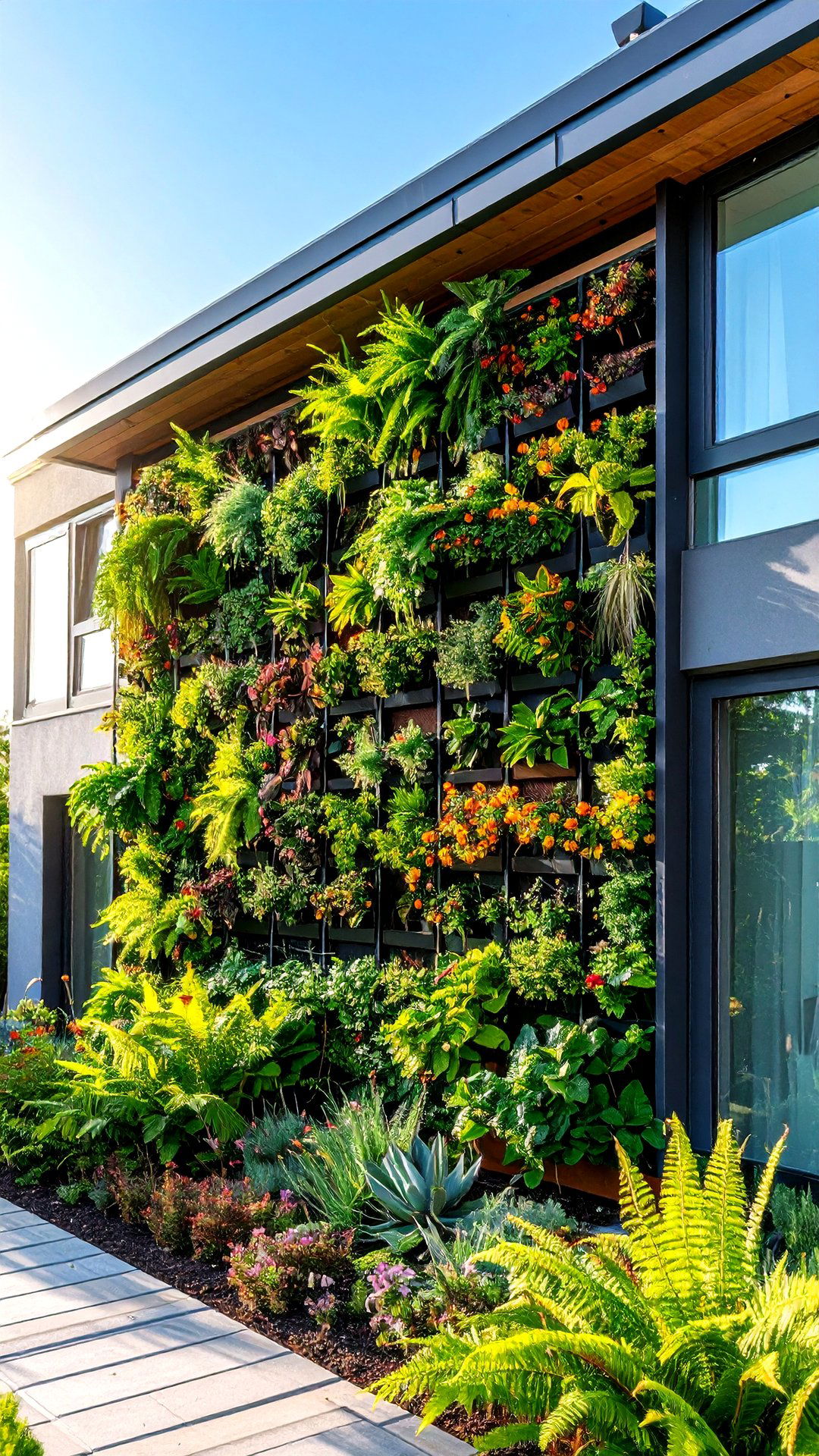 Living Green Wall Turns a House Exterior into a Garden - 25 aesthetic house exterior ideas