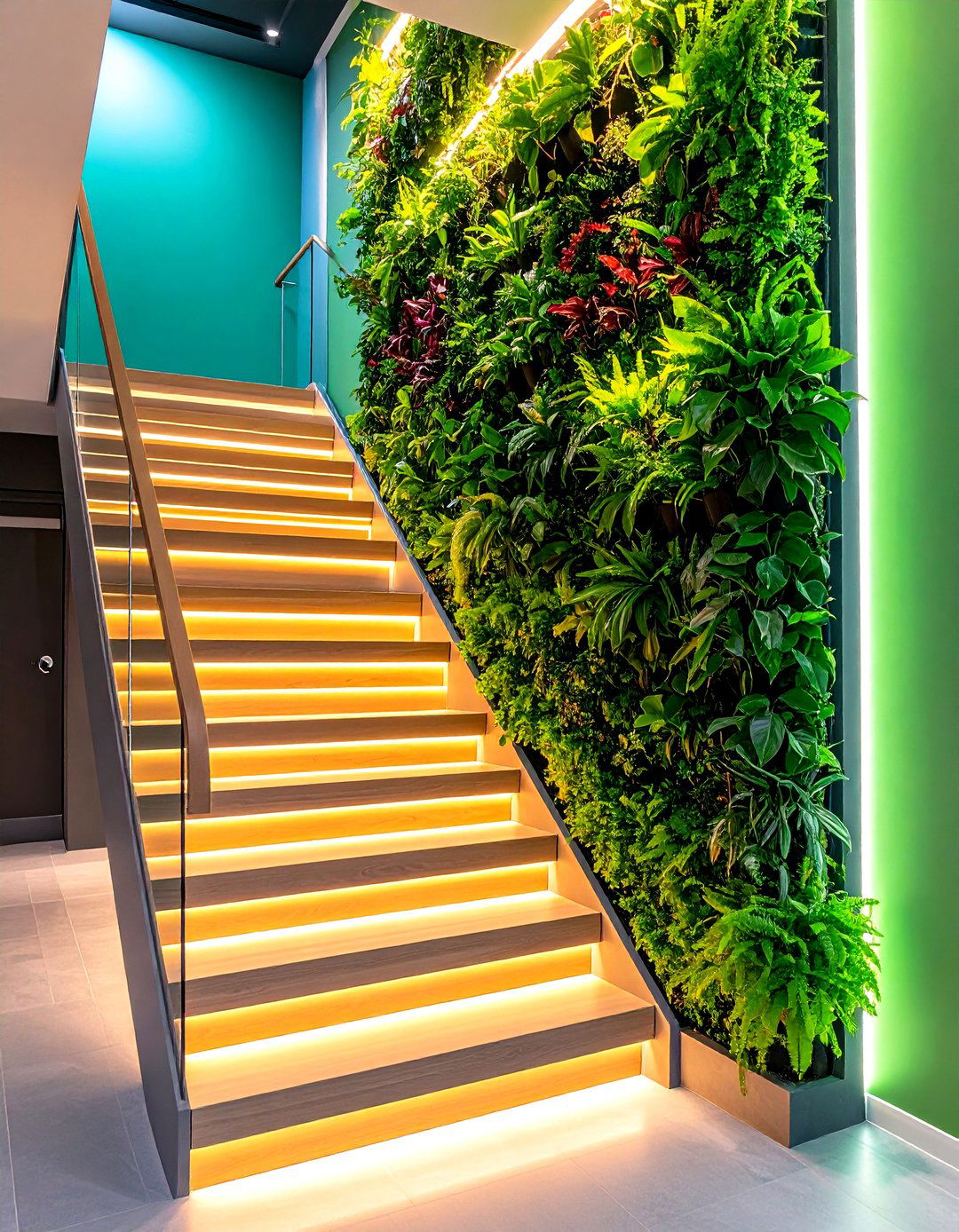 Living Wall Companion Stair - 25 open staircase ideas