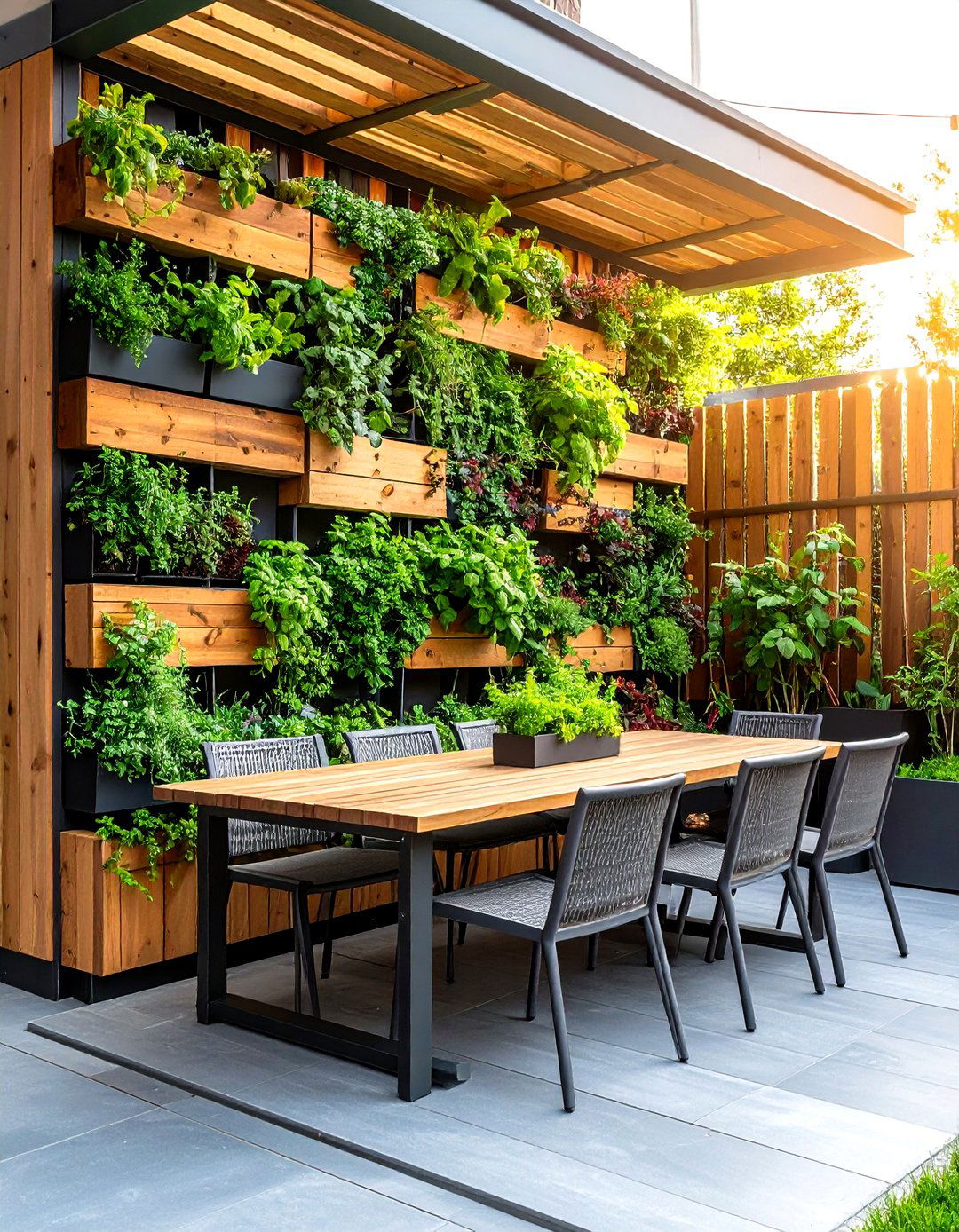 Living Wall Outdoor Dining Nook - 25 outdoor dining area ideas