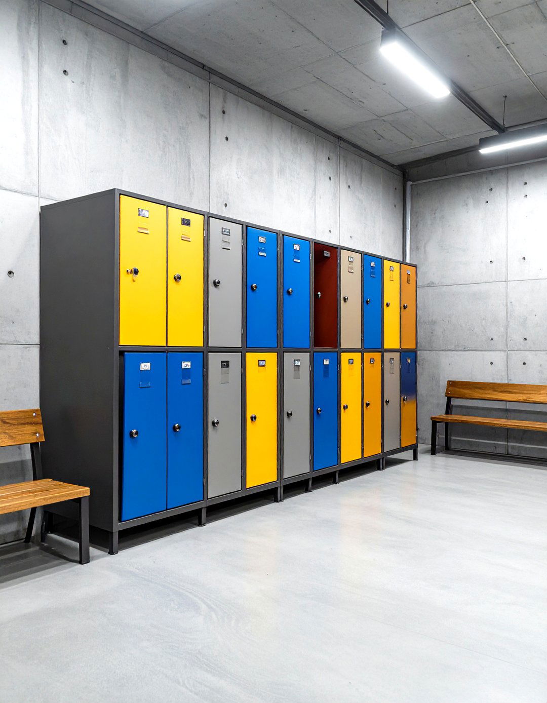 Locker Style Football Storage to Tame Gear - 25 football room decor ideas
