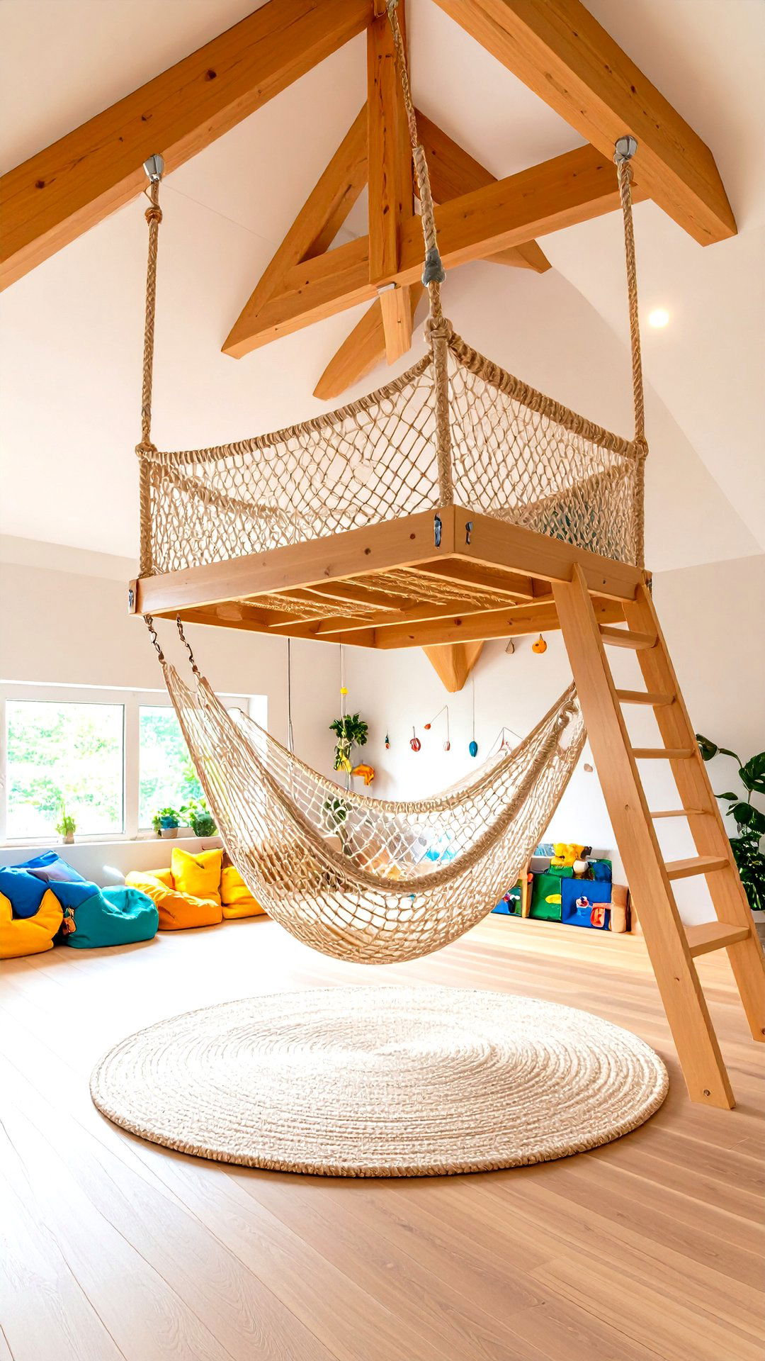 Loft Net or Hanging Mezzanine Fun - 25 cathedral ceiling ideas