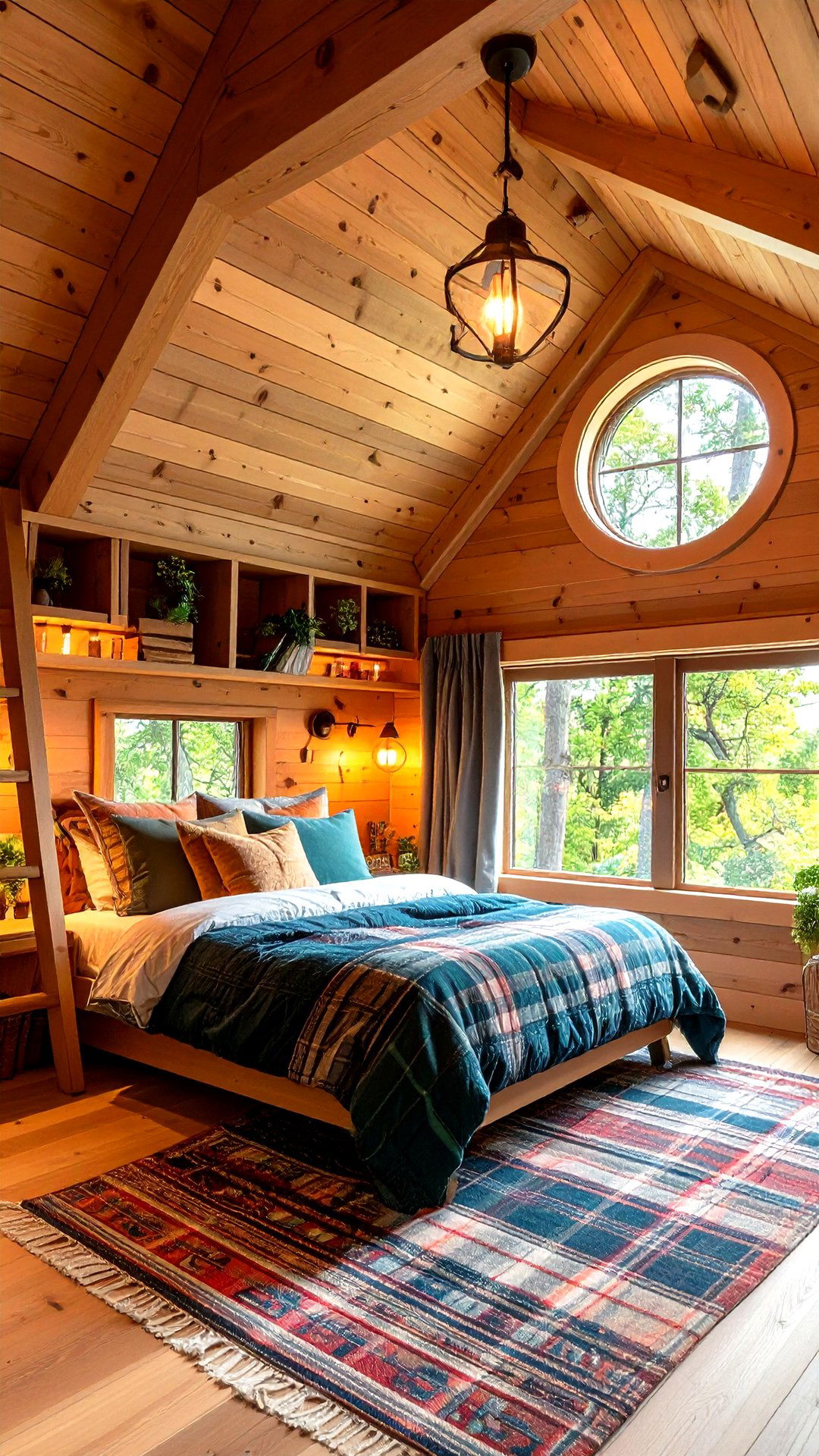 Loft Sleeping Nooks Maximize Cabin Space - 25 cabin decor ideas
