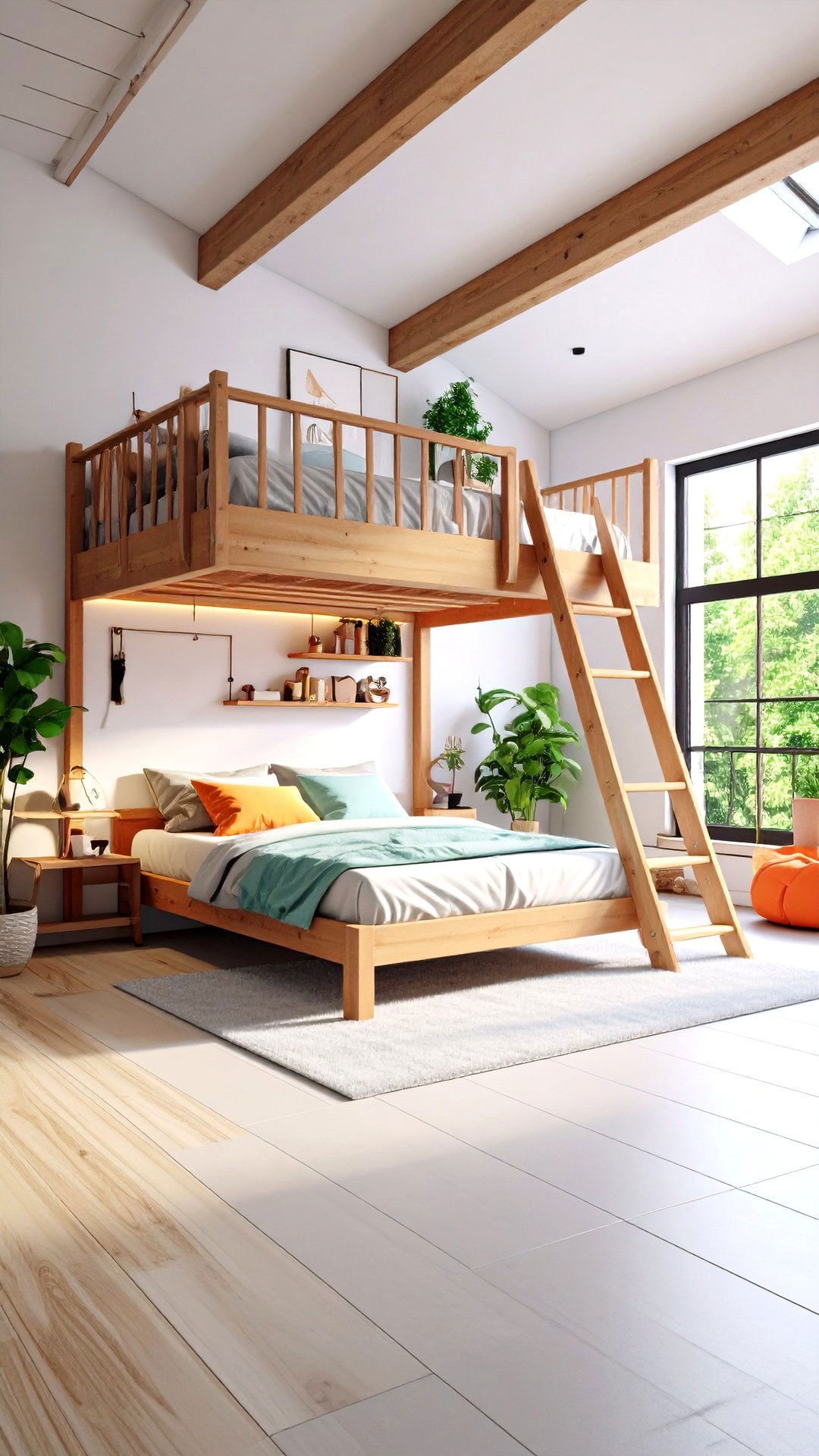 Lofted Bed Bedroom Layout Maximizing Floor Play Space - 25 bedroom layout ideas