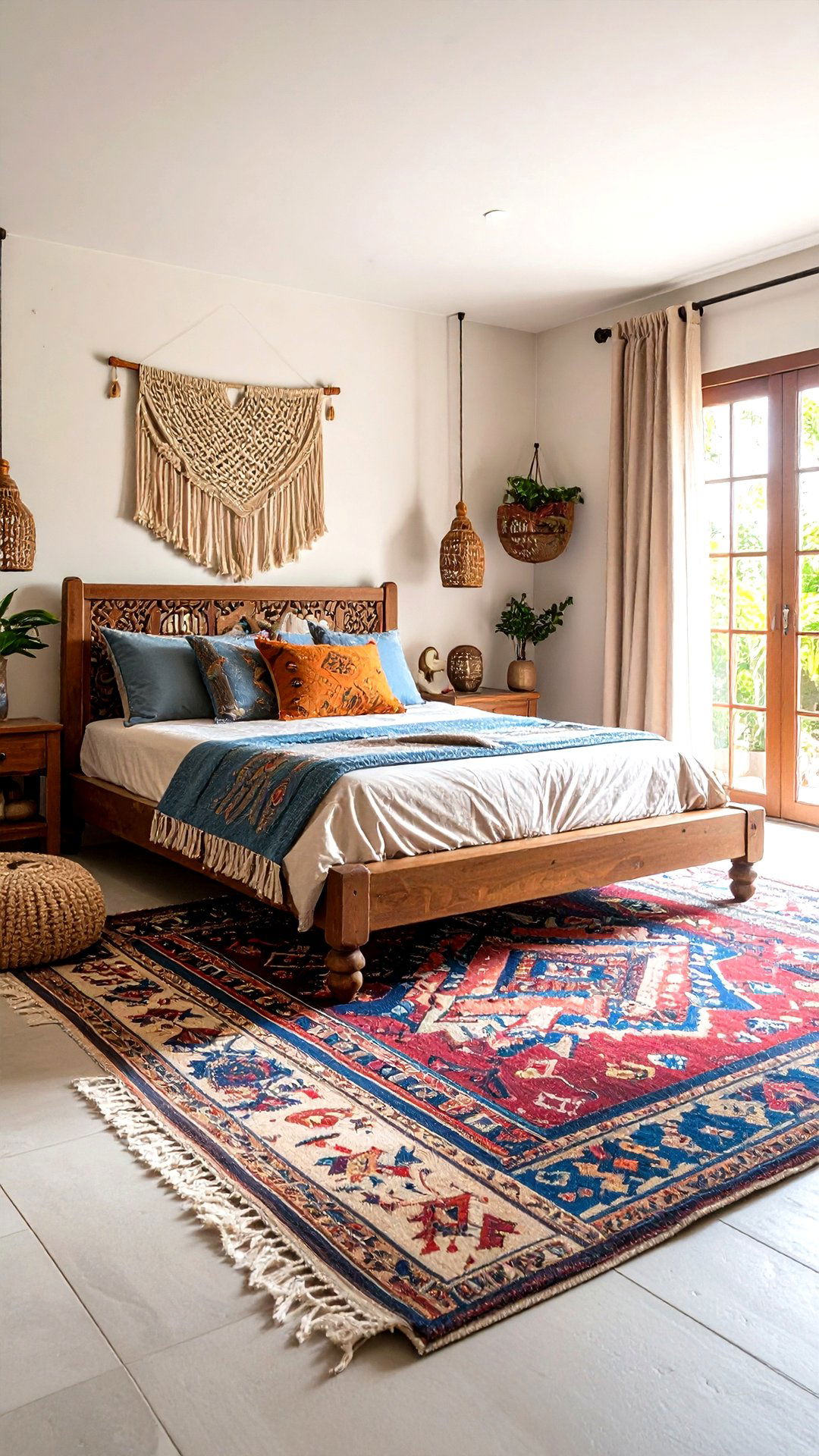 Low Charpai Influence in Indian Style Asian Bedroom - 25 asian bedroom ideas