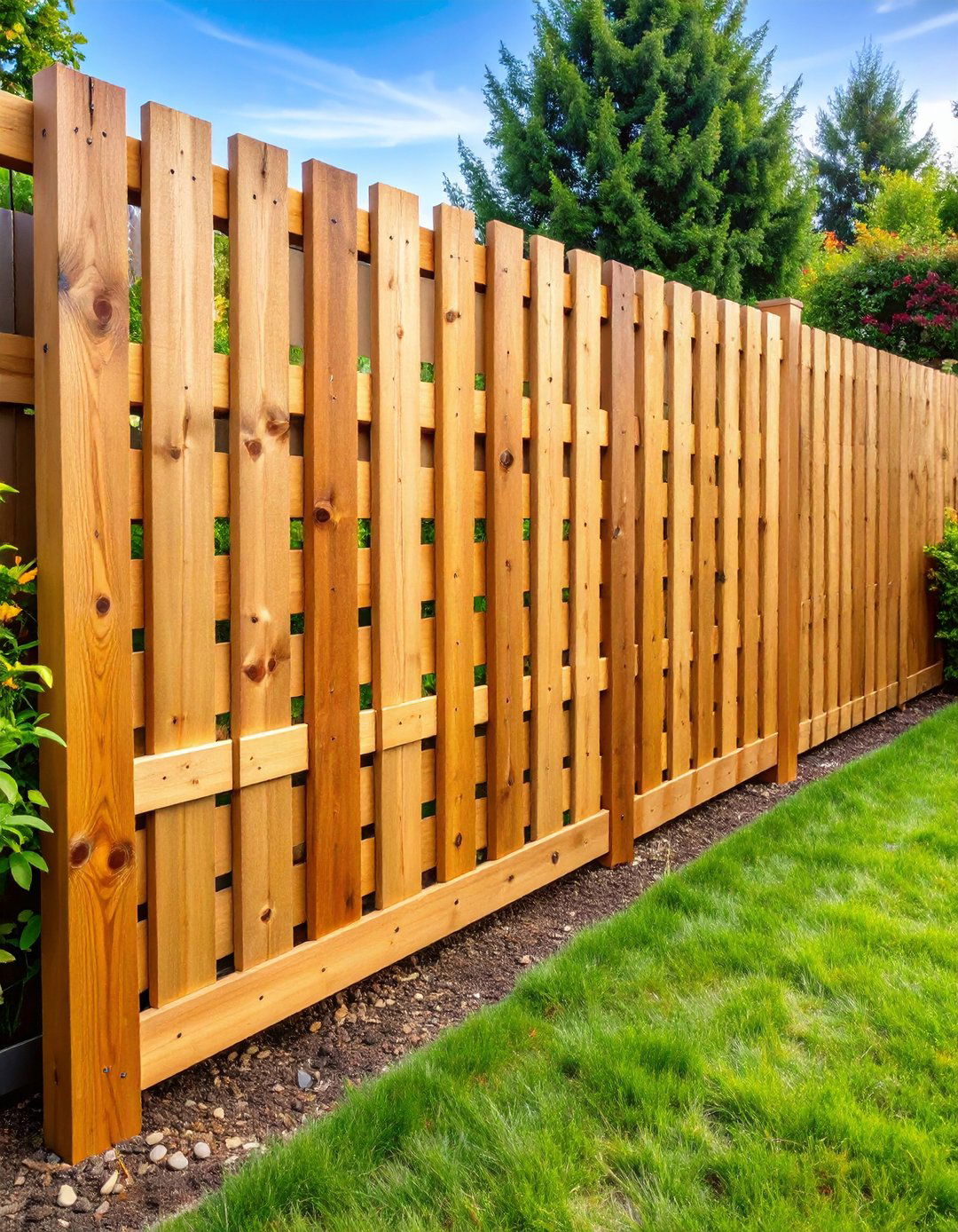 Low Slung Horizontal Pallet Fence - 25 pallet fence ideas