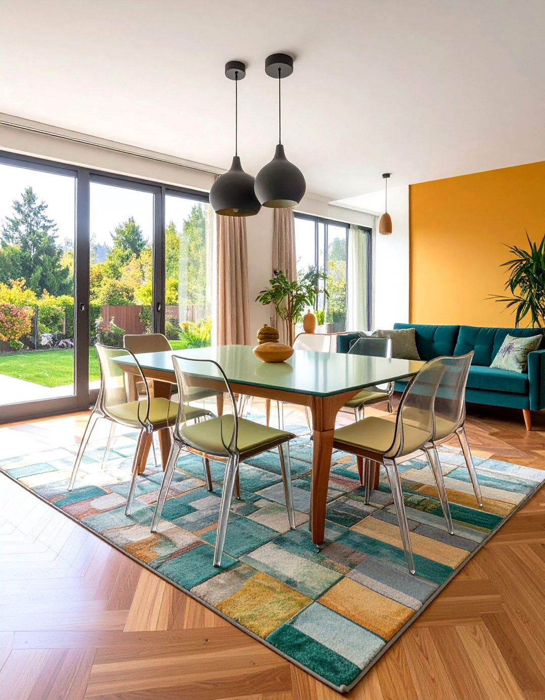 Lucite Tables and Chairs Showcase Invisible Cool - 25 70s dining room design ideas