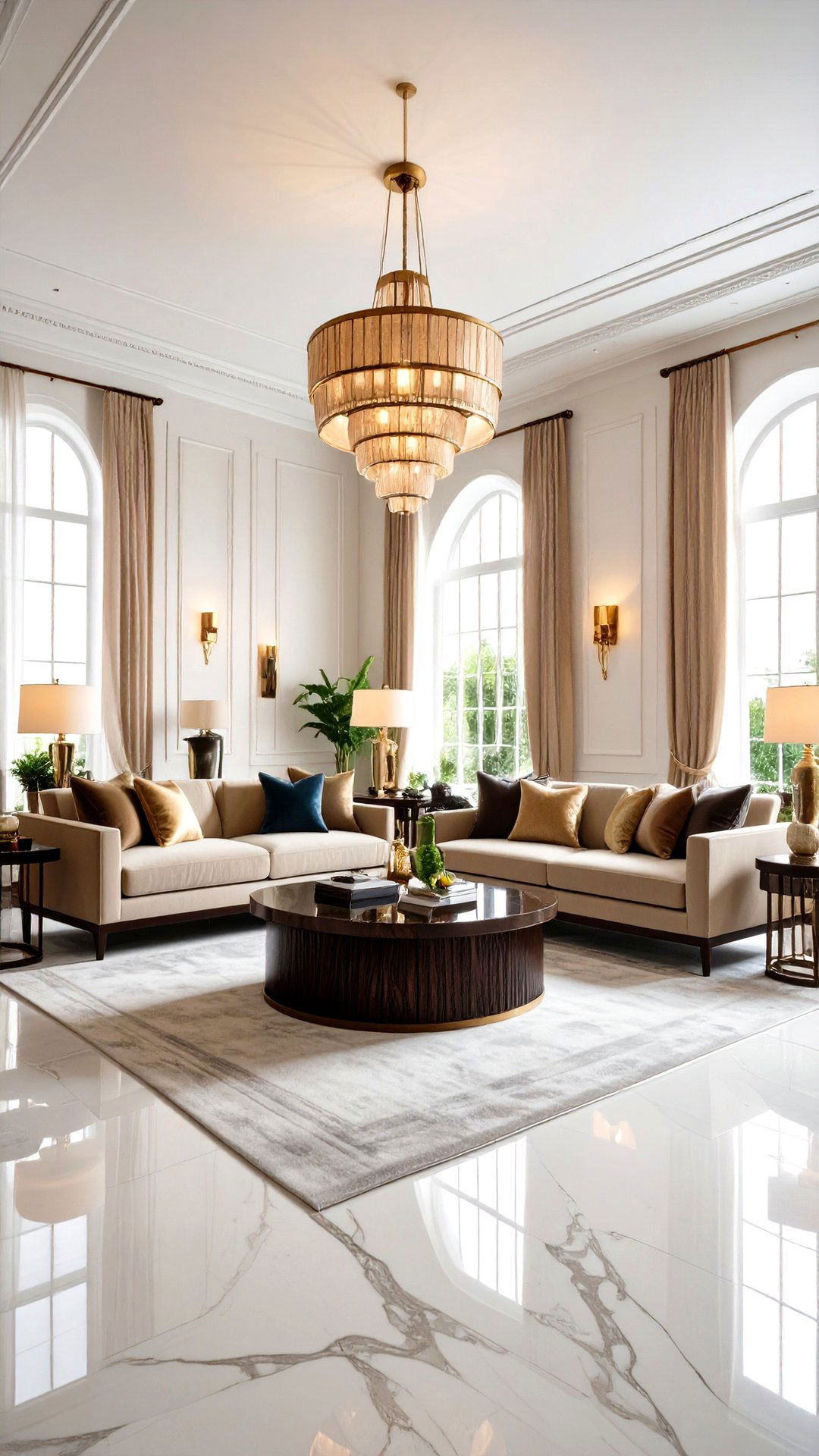 Luxurious Material Mix Completes the Art Deco Living Room Story - 25 art deco living room ideas