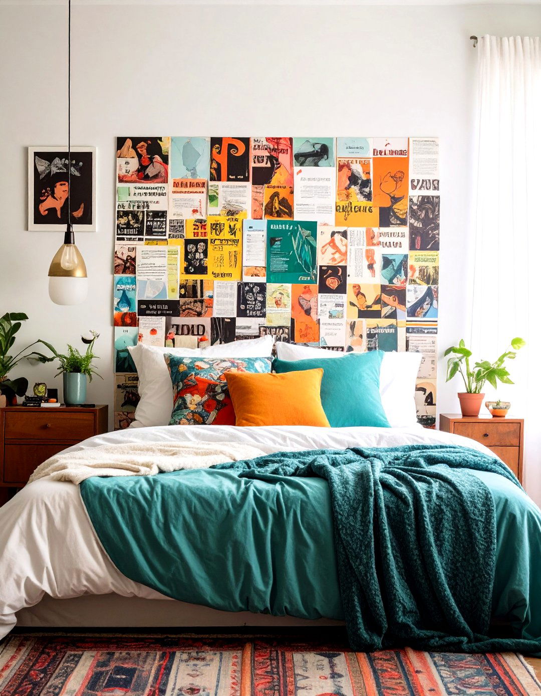 Magazine Collage Headboard DIY for a s Bedroom - 25 90s bedroom decor ideas