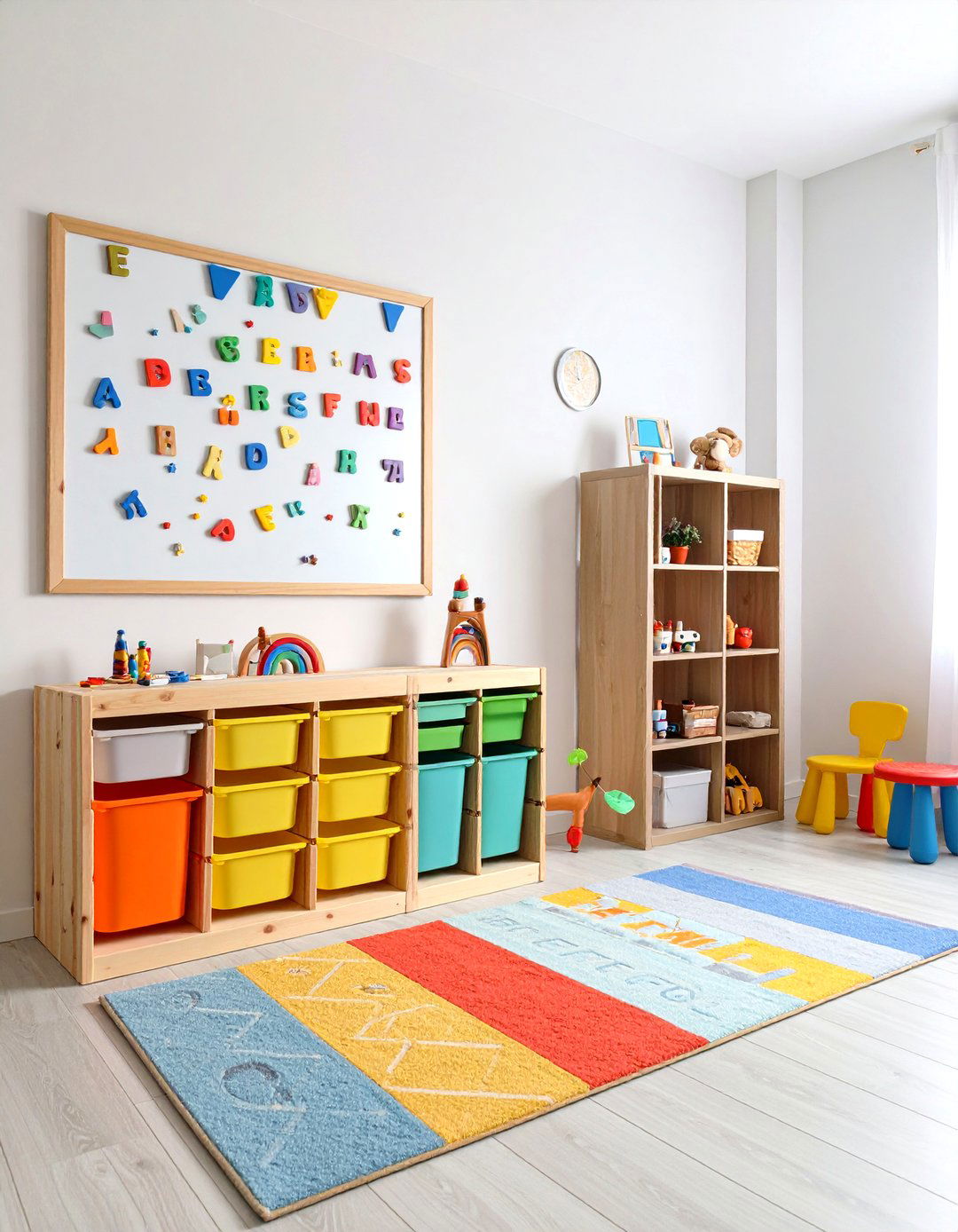 Magnetic Board or Strip Wall for Interactive Display - 25 nursery wall decor ideas