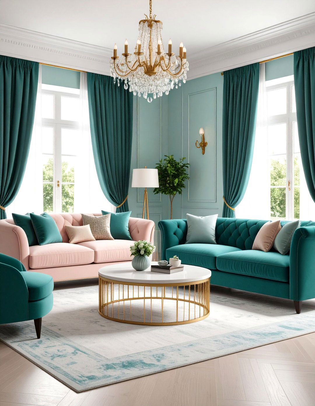 Make One Pastel Pop with a Bold Accent - 25 pastel living room ideas