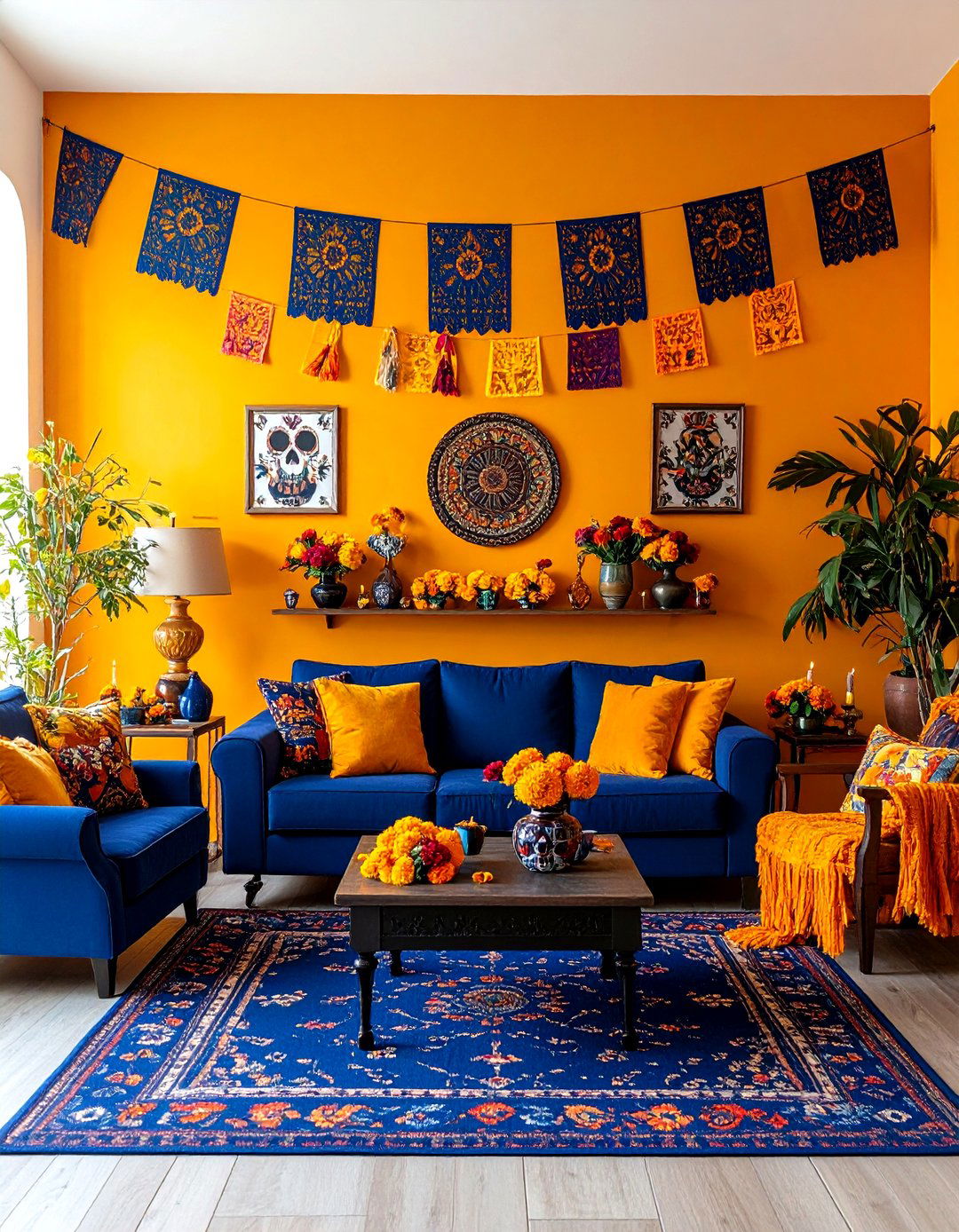 Marigold Cempaschil Mexican Paint Color for Festive Depth - 25 mexican interior paint colors