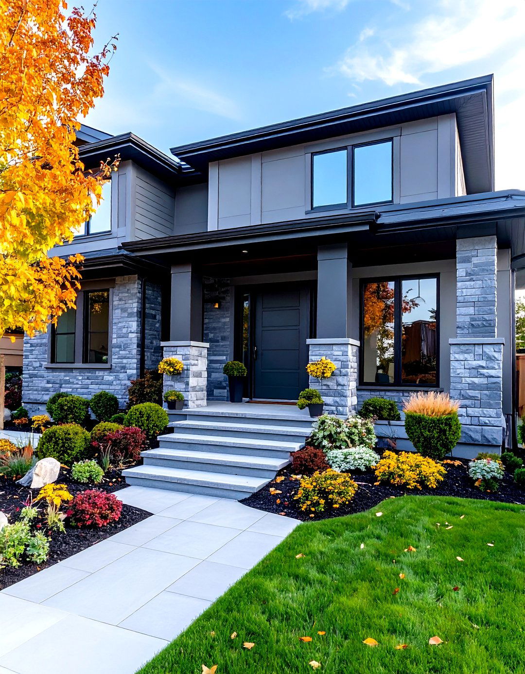Matte Finish Brick Facade - 25 painted brick houses