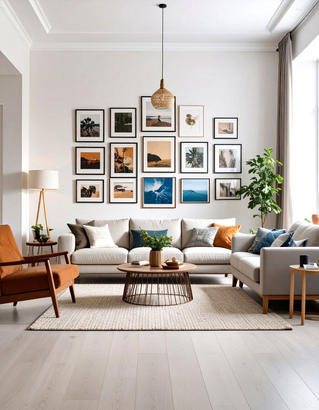 Maximalist Gallery Walls Personalize a Compact Living Room - 25 apartment small living room ideas