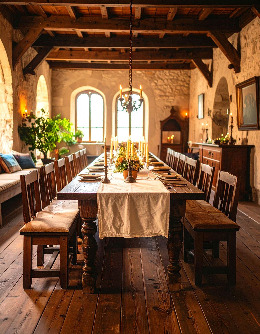 Medieval Oak Refectory Table Dining - 25 medieval home decor ideas