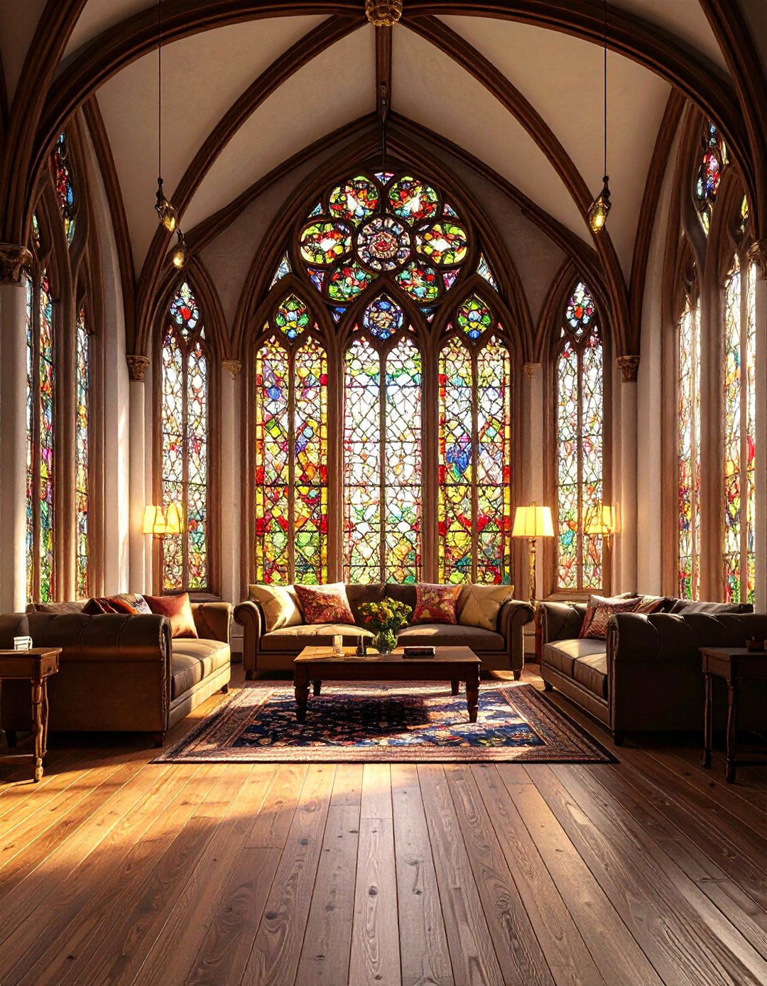 Medieval Style Stained Glass Accents - 25 medieval home decor ideas