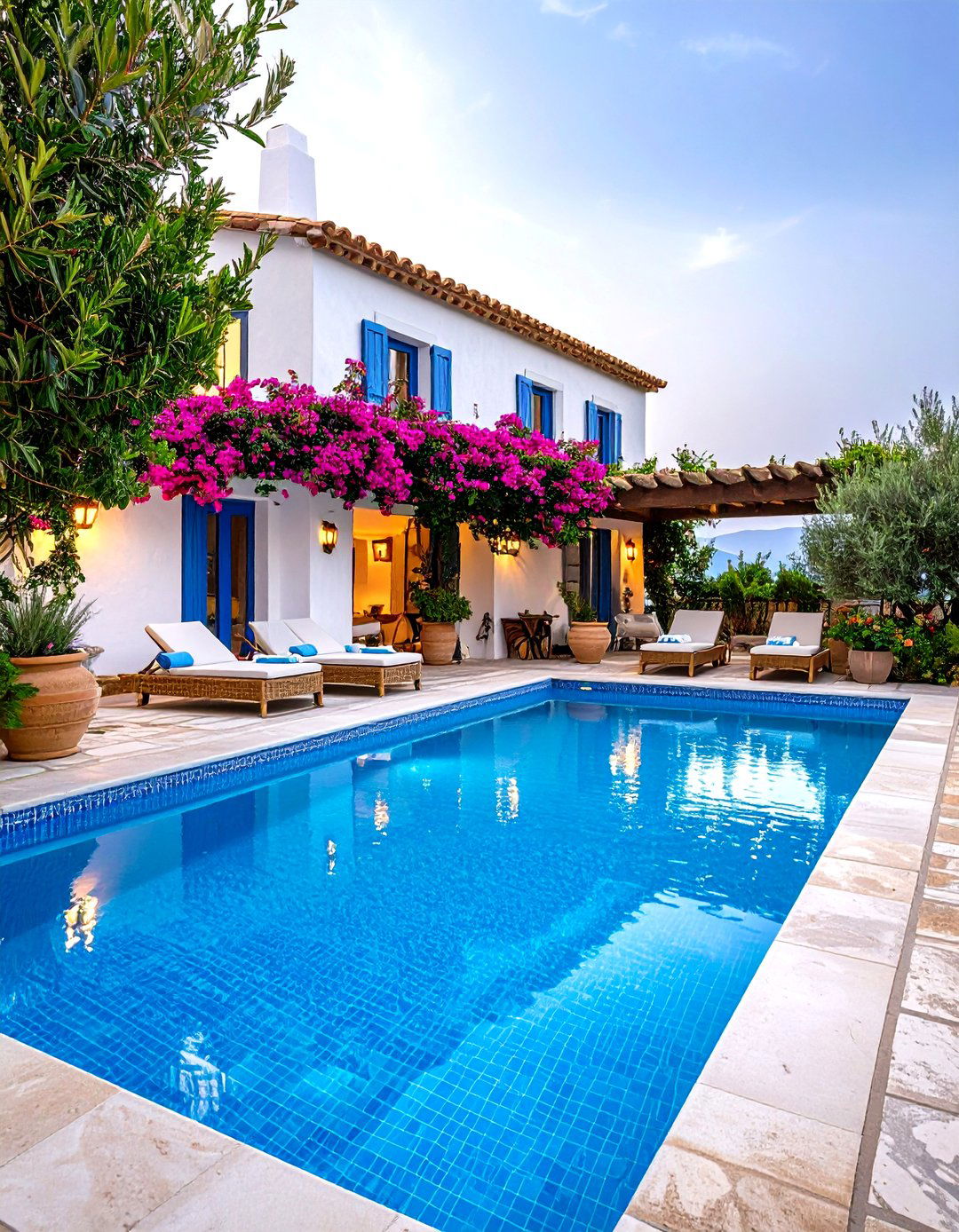 Mediterranean Palette Captures Vacation Energy - 25 above ground pool ideas