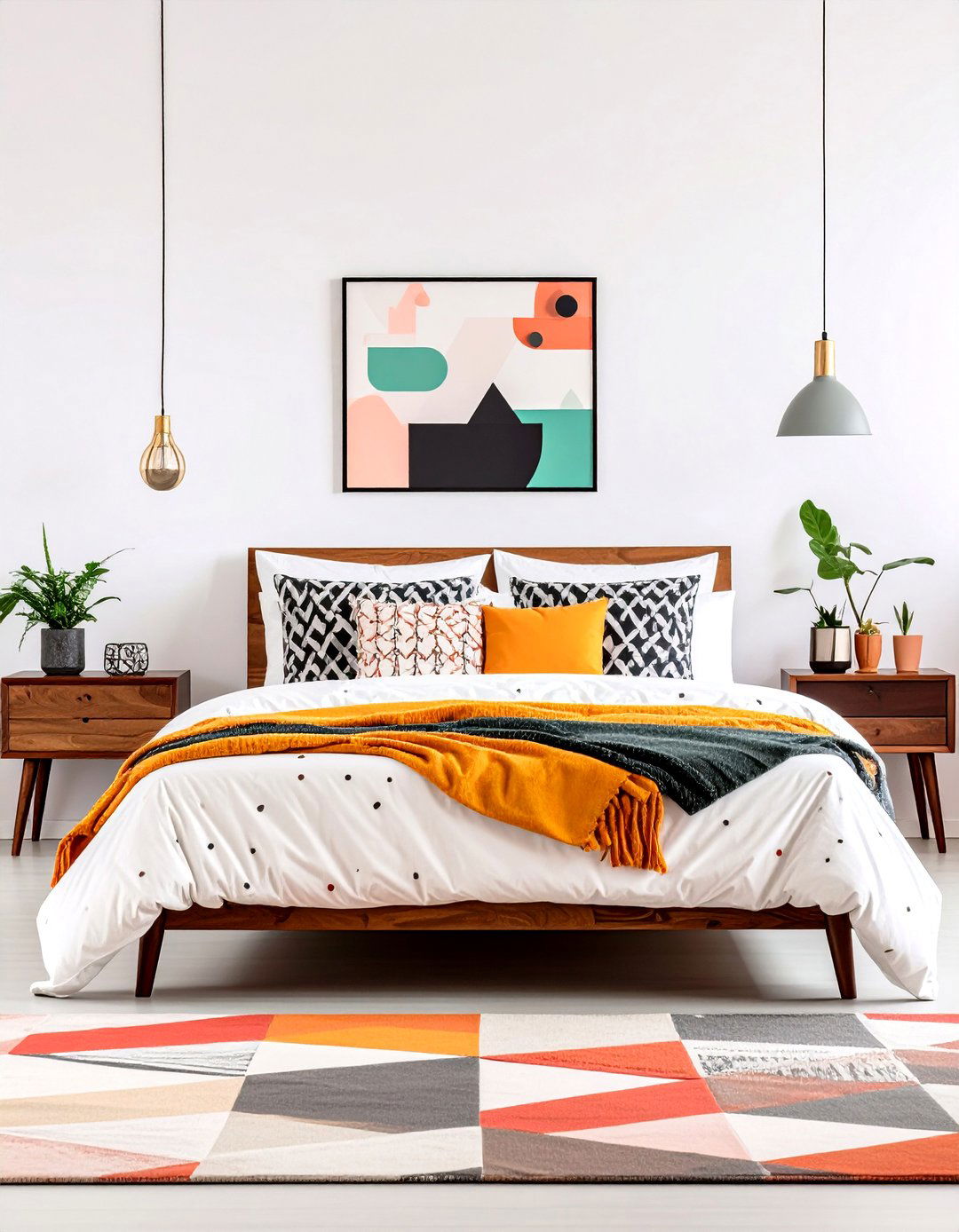 Memphis Pattern Bedding Energizes the Bedroom - 25 80s bedroom ideas