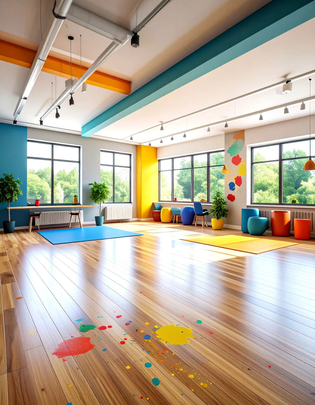 Mess Friendly Flooring You Can Cheerfully Abuse - 25 art room ideas