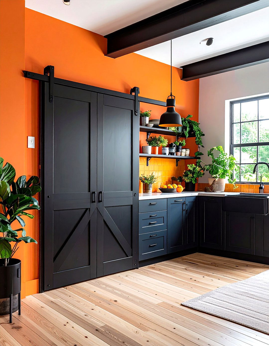 Metal Barn Door - 25 pantry door ideas