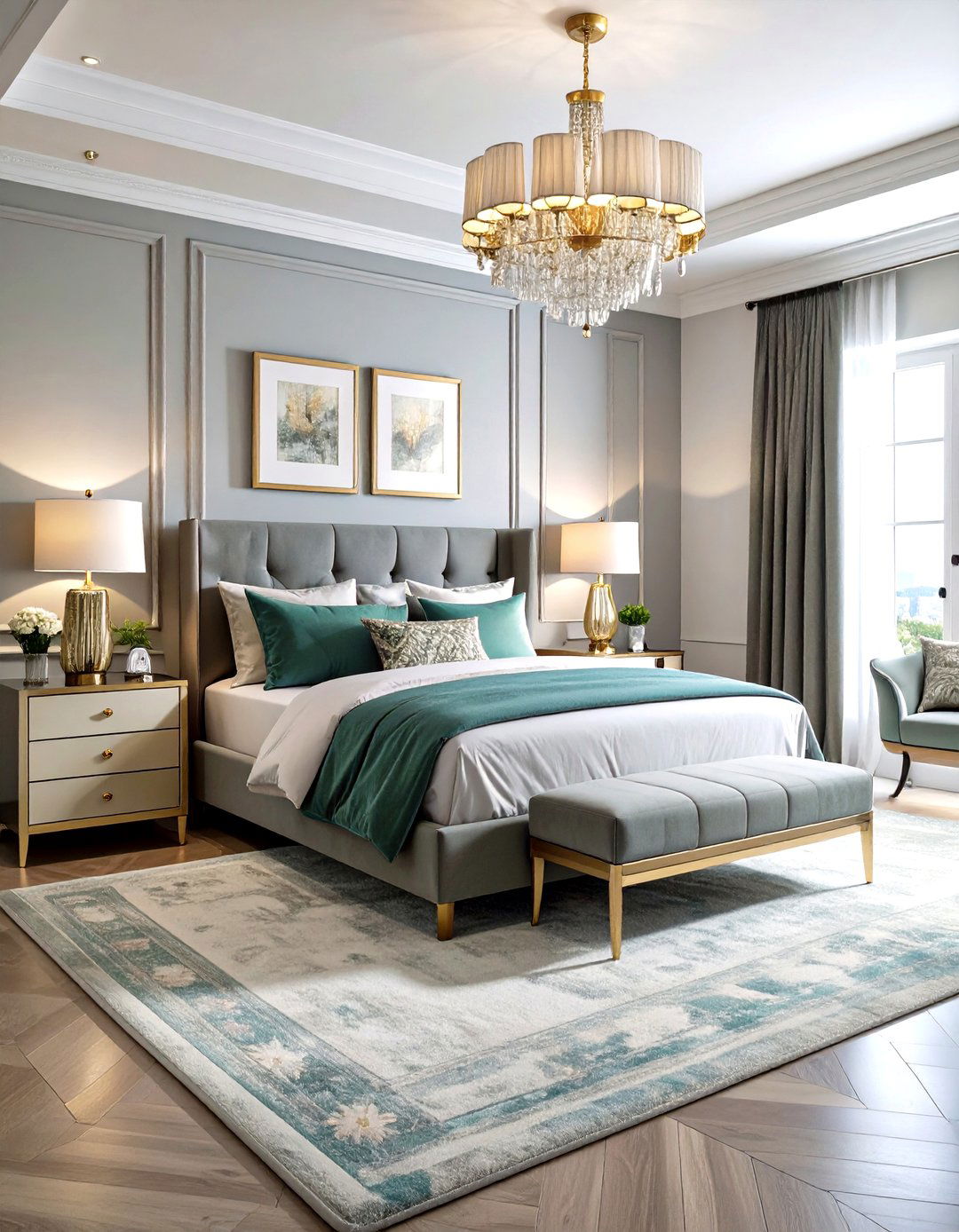 Metallic Accents and Chrome Touches Elevating an Art Deco Bedroom - 25 art deco bedroom ideas