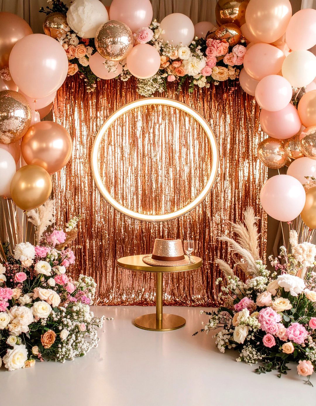 Metallic Fringe Photo Booth Corner - 25 party decoration ideas