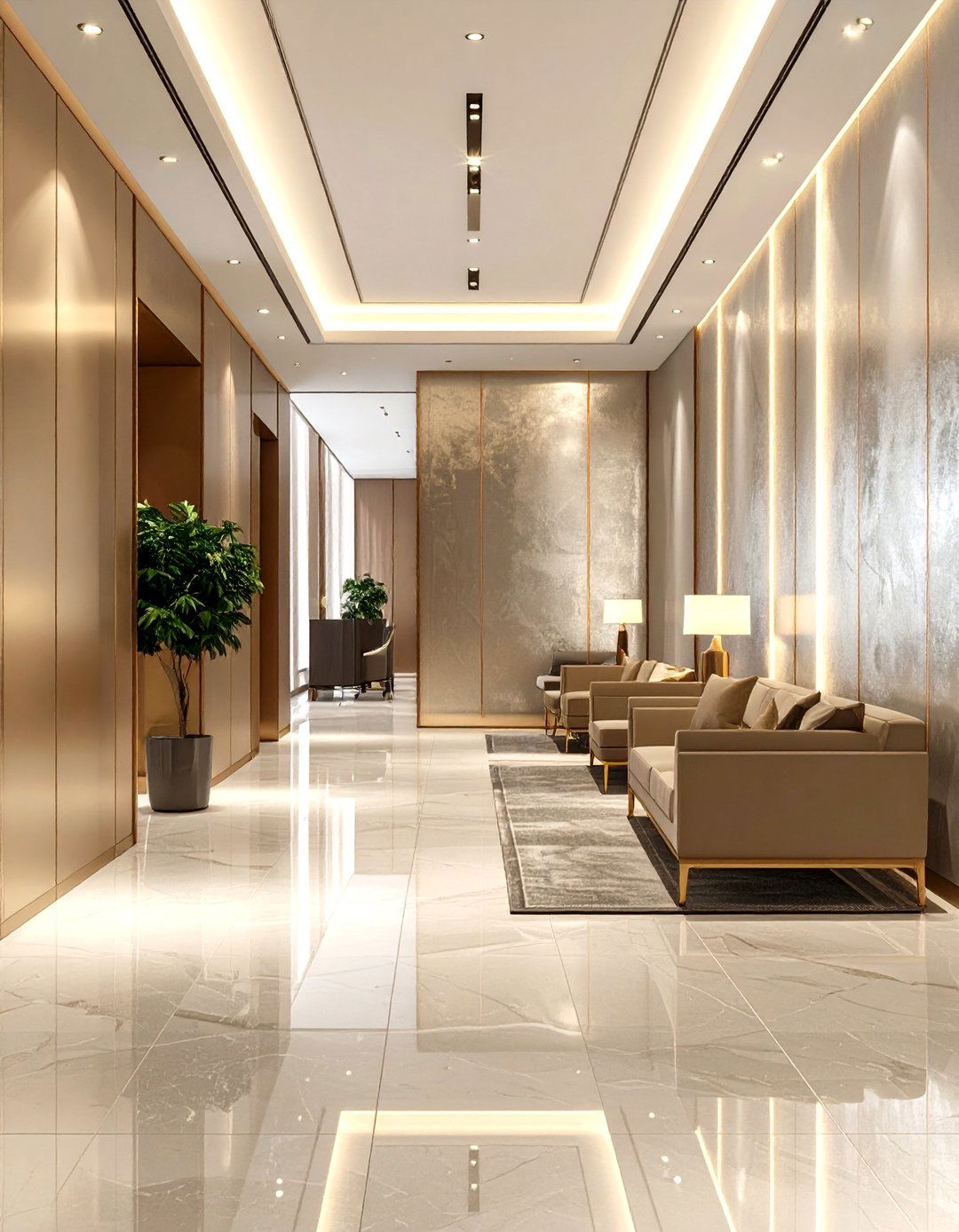 Metallic Shimmer Office Wallpaper for Luxe Light Play - 25 office wallpaper ideas