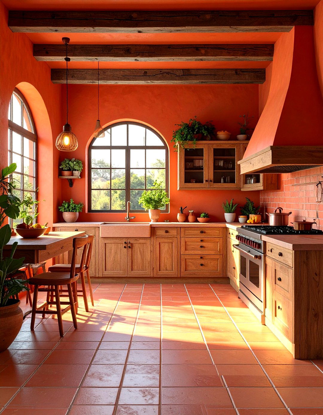 Mexicana Coral Clay Paint Color for Sunset Glow - 25 mexican interior paint colors