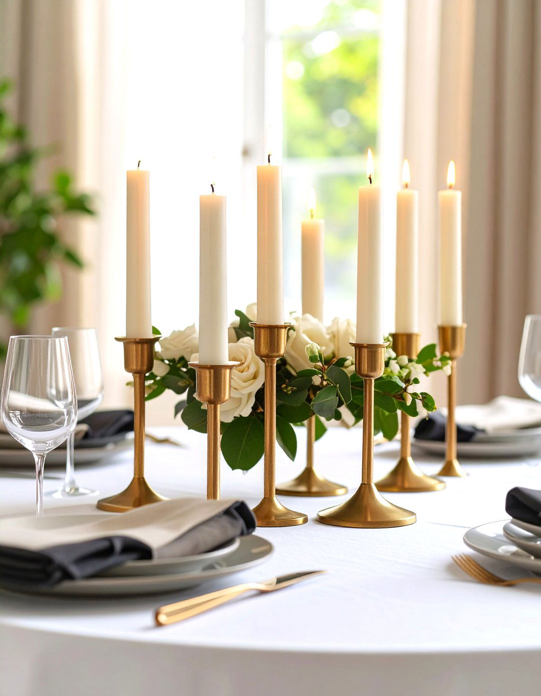 Mid Century Candlestick Set for the Dining Table - 25 dining table decor ideas