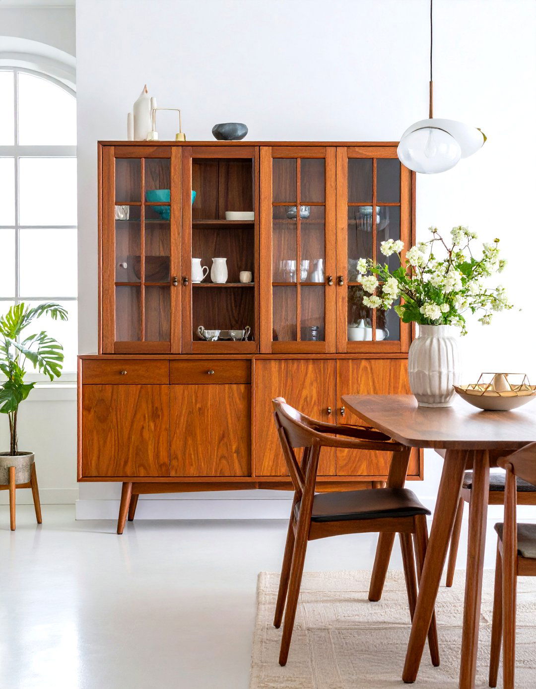 Mid Century Hutch With Tapered Legs - 25 dining room hutch ideas