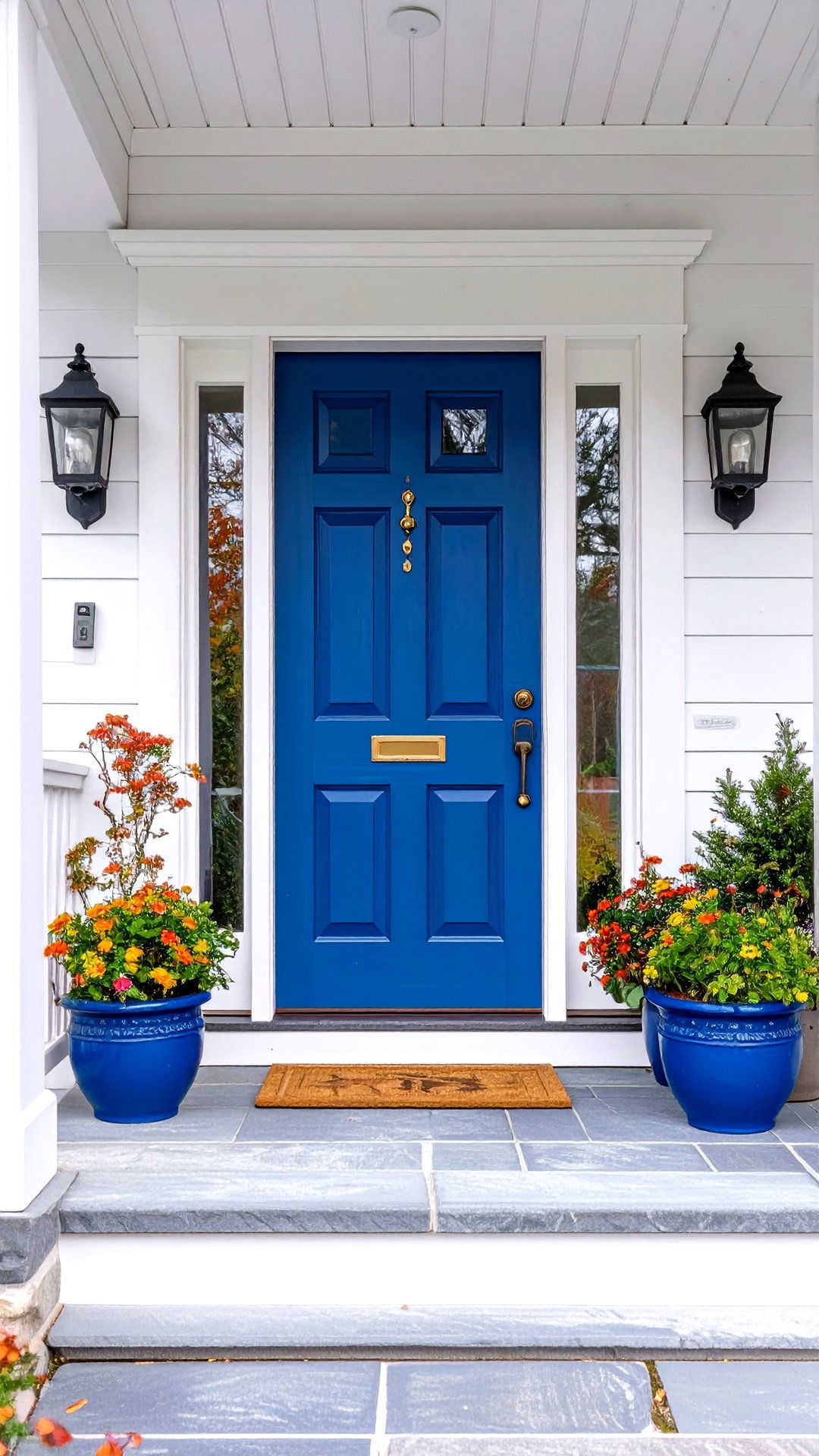Midnight Blue Cedar Front Door - 25 cedar front door colors ideas