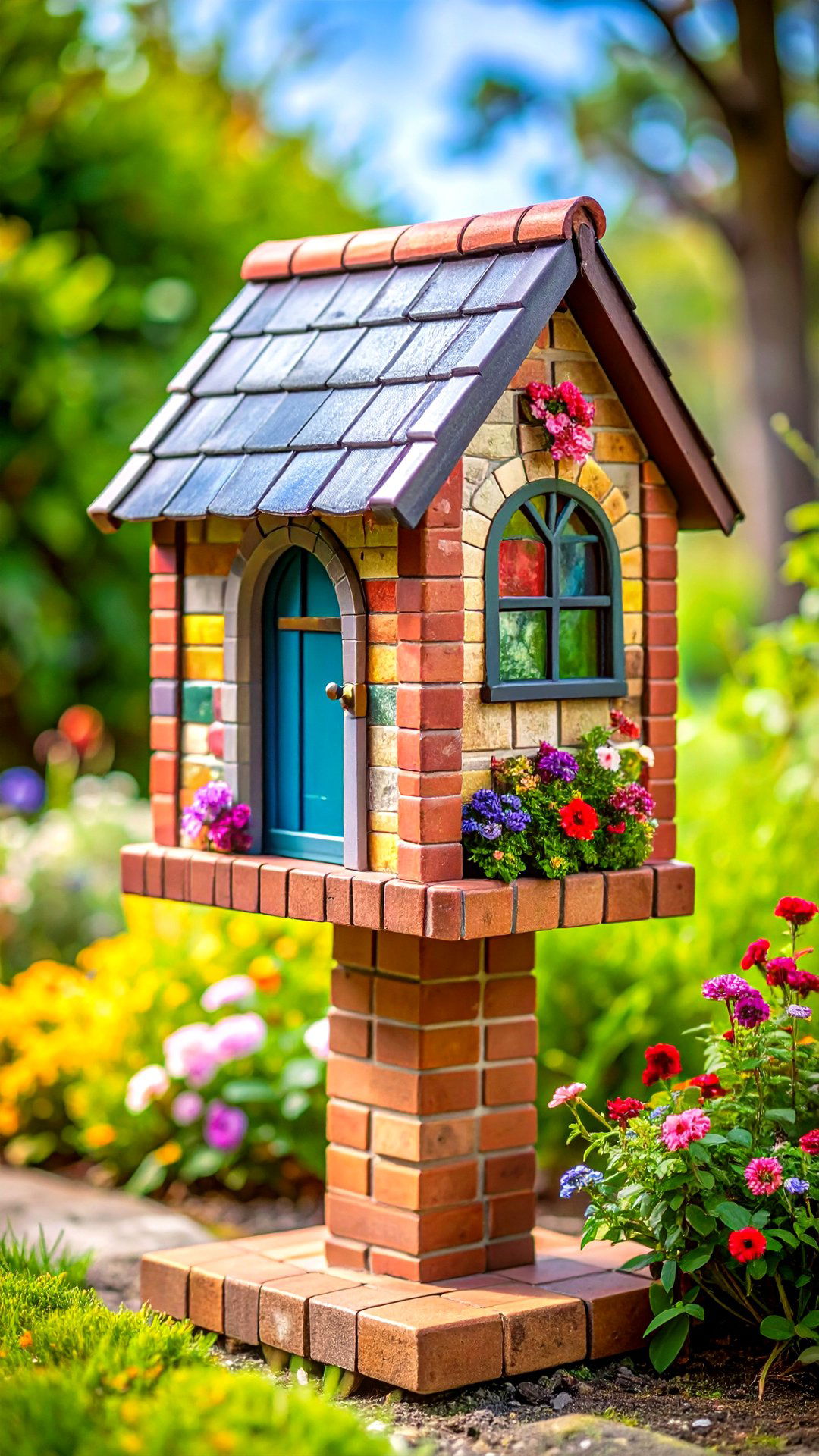 Mini Home Replica Brick Mailbox - 25 brick mailbox ideas