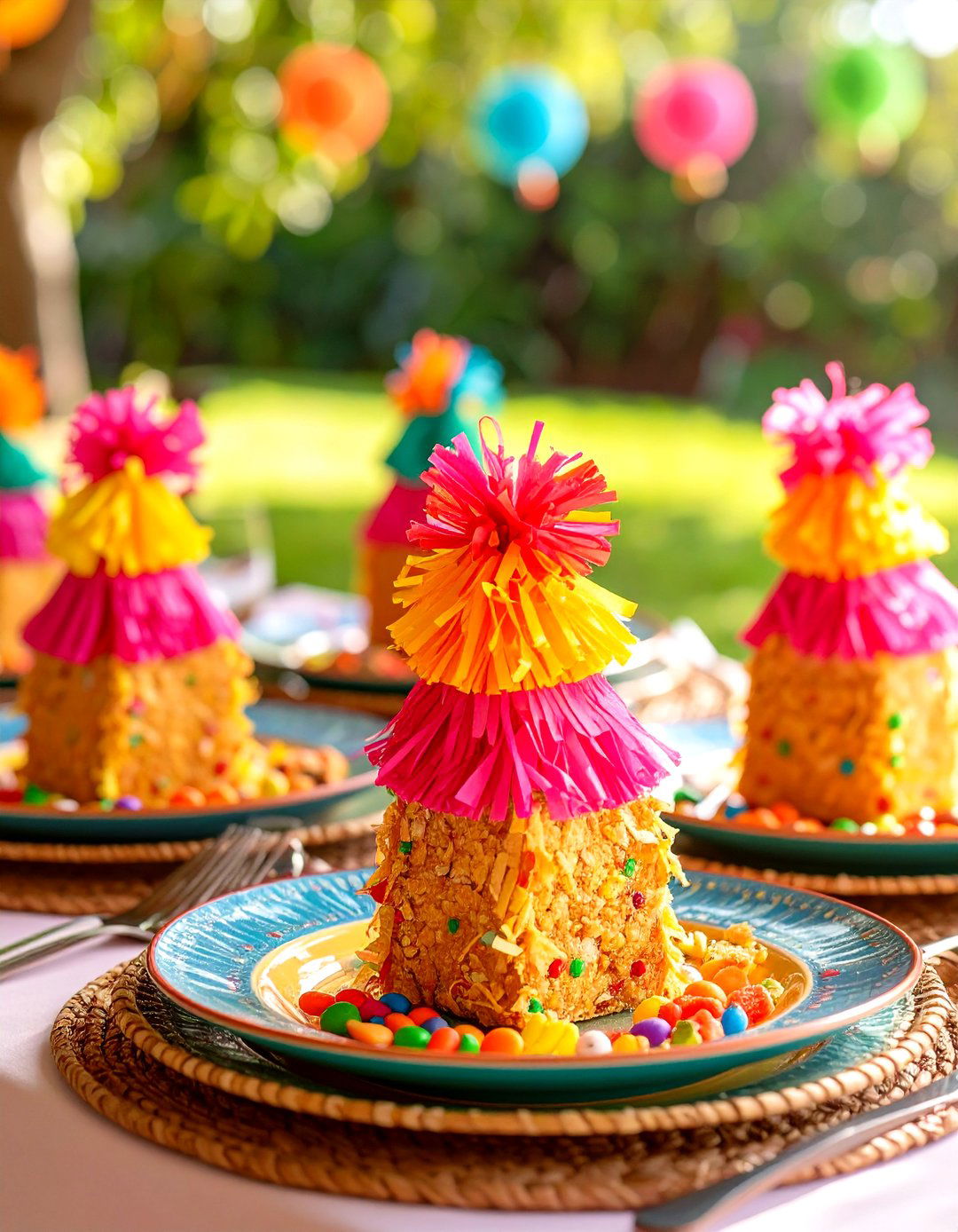 Mini Piata Place Settings - 25 party decoration ideas